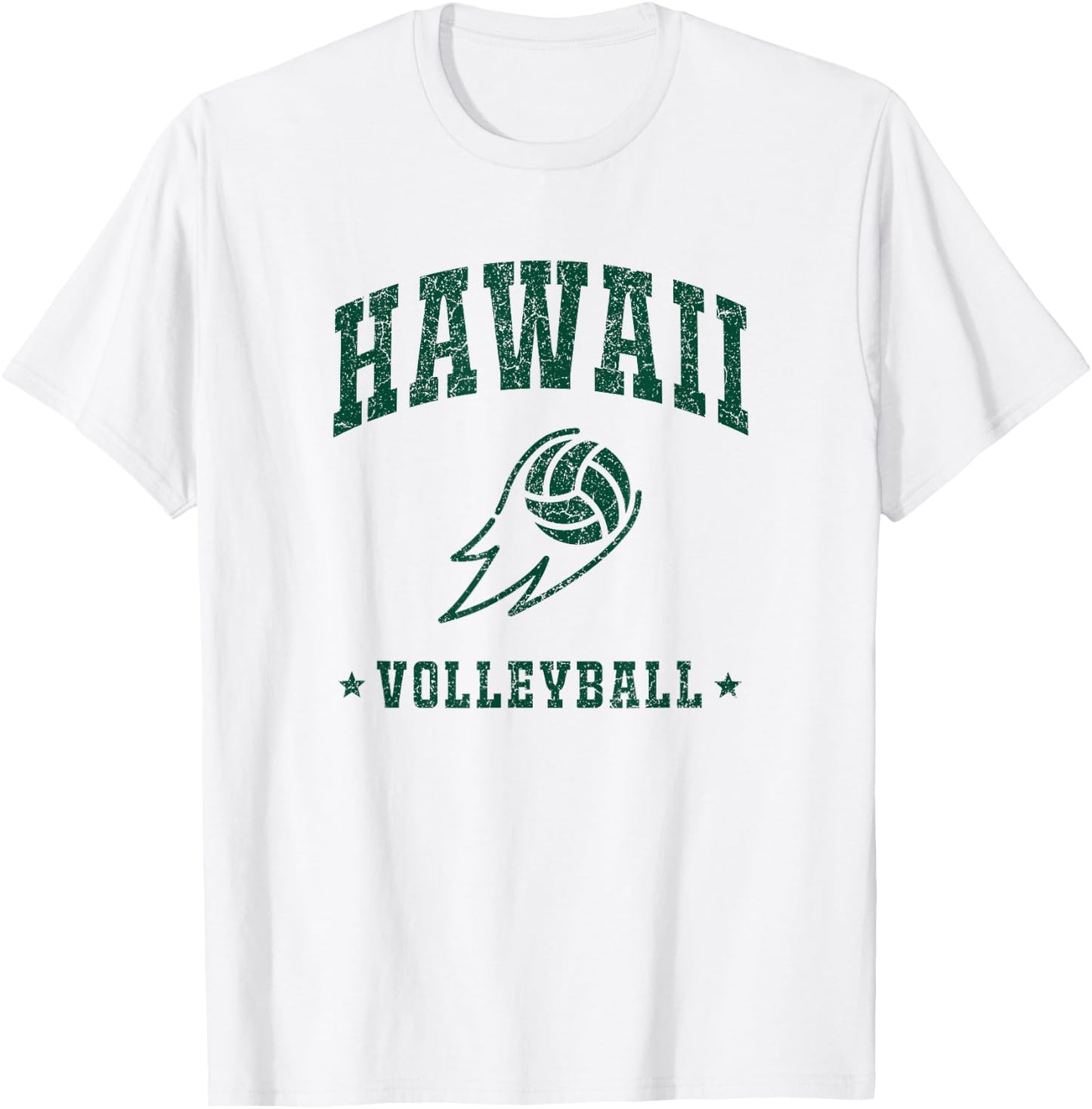 Hawaii Volleyball Vintage Gameday Retro Volleyball Lover T-Shirt - T-Shirt | White