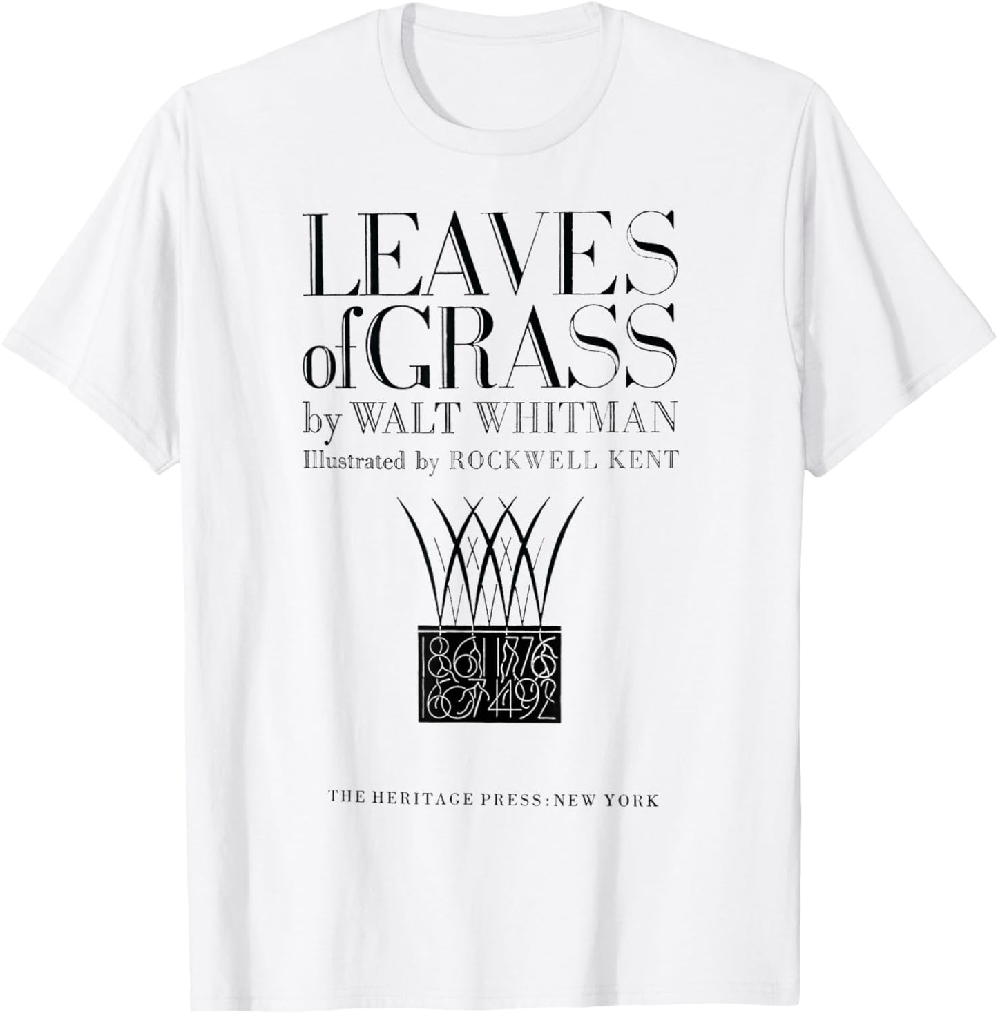Leaves of Grass Walt Whitman Title Page T-Shirt - T-Shirt | White