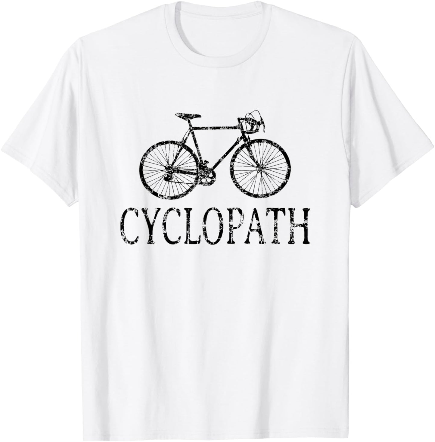 Cyclopath (Vintage Black) Bicycle T-Shirt - T-Shirt | White