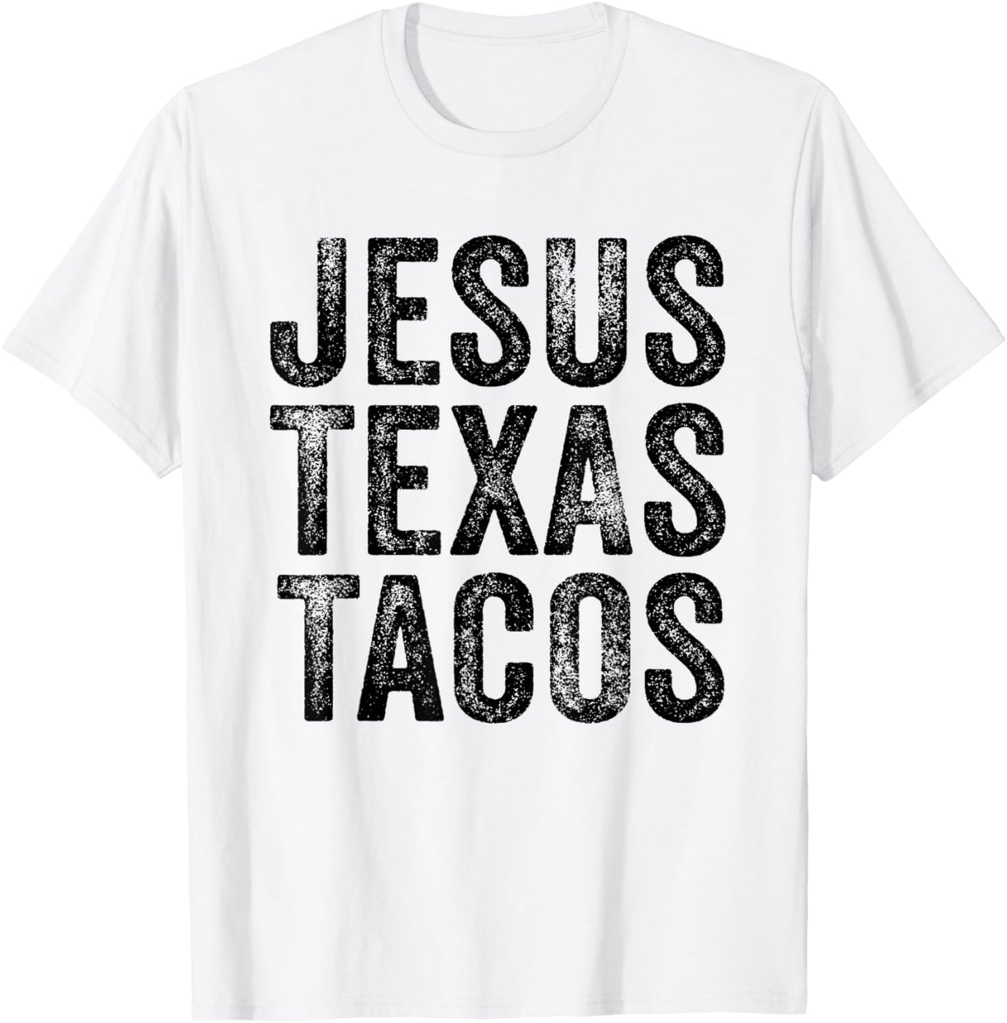 Funny Best Friend Jesus Texas Tacos Food Cinco Mayo Retro T-Shirt - T-Shirt | White
