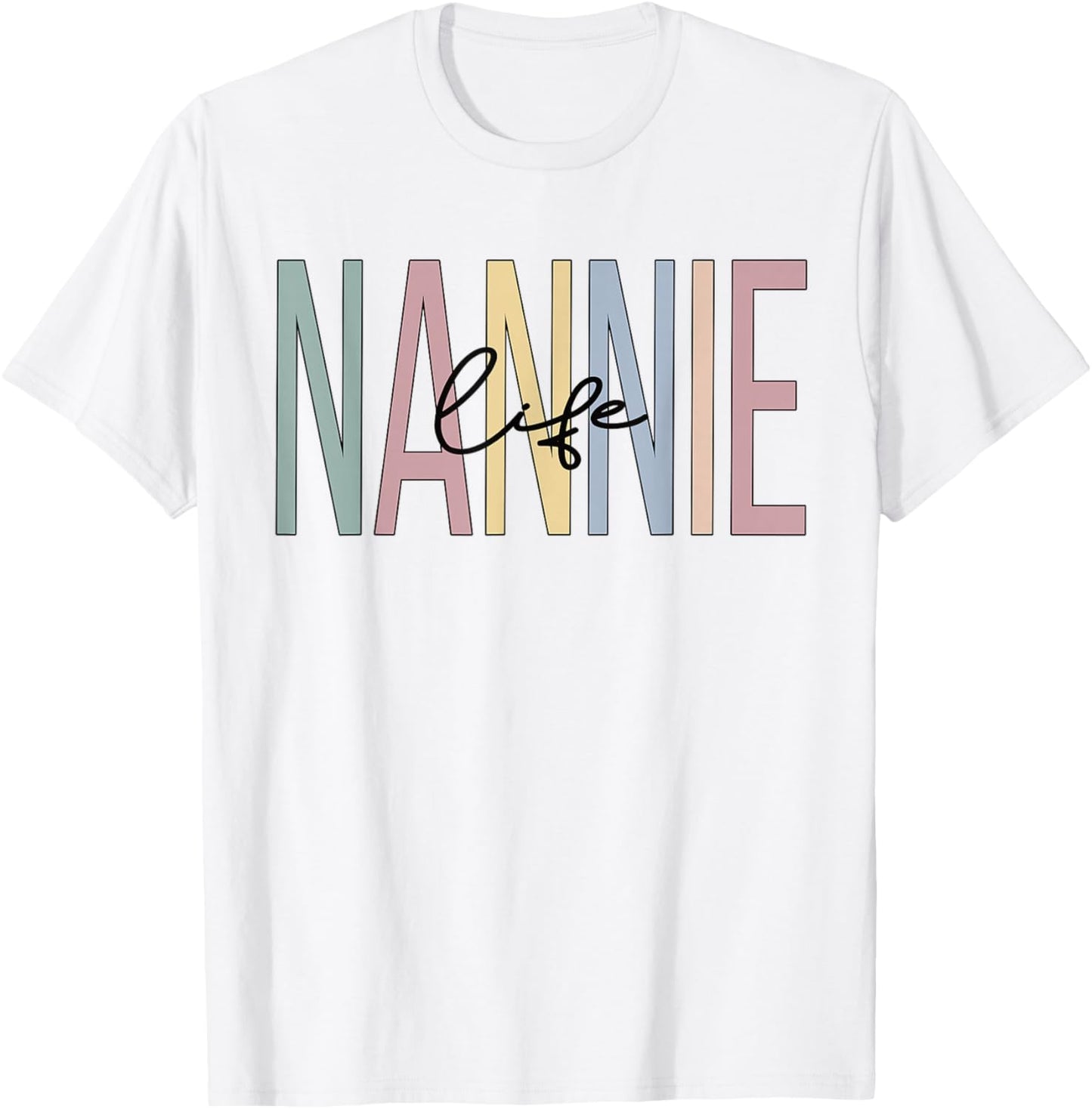 Nannie Life Nannie Grandma Boho Nannie Grandmother T-Shirt - T-Shirt | White