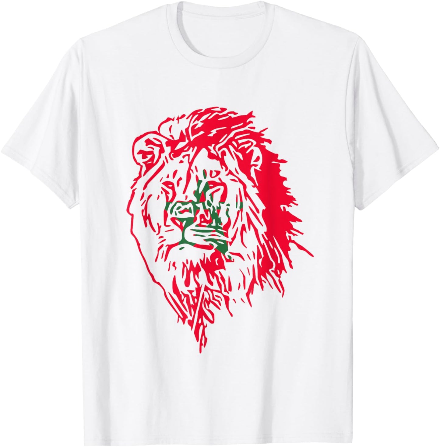 Moorish American Morocco Flag Moroccan Soccer Supporter T-Shirt - T-Shirt | White