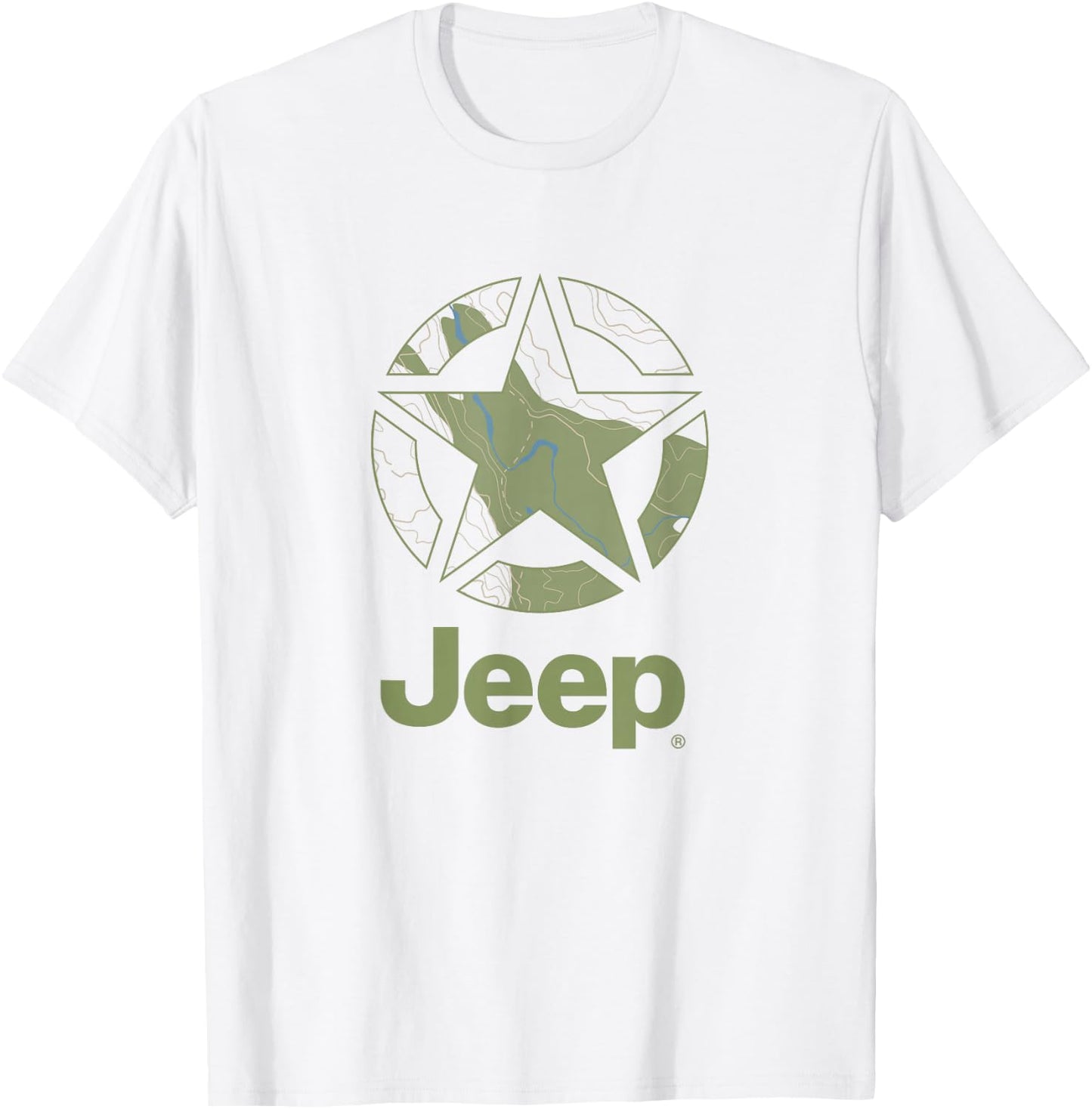 Jeep Army Star Map T-Shirt - T-Shirt | White