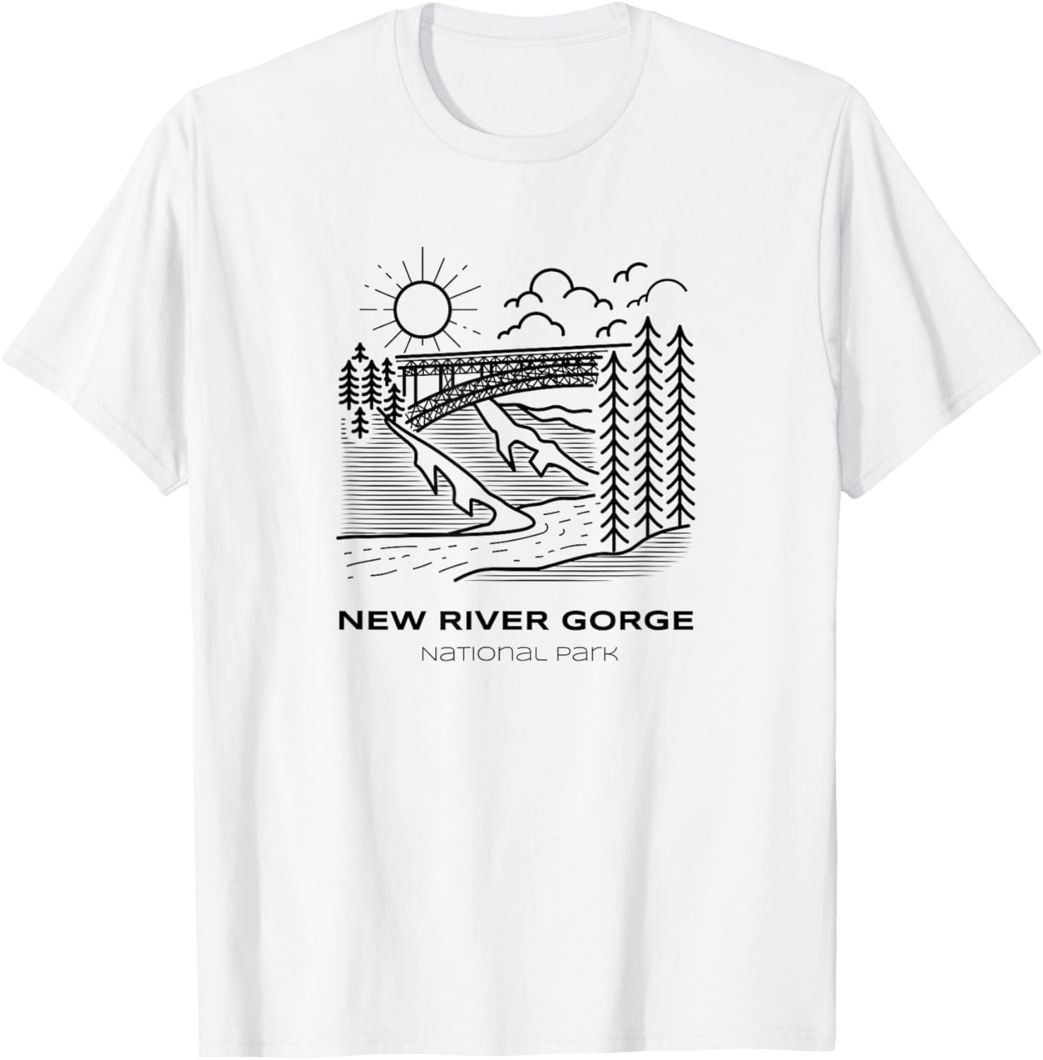 Vintage New River Gorge National Park Hike T-Shirt - T-Shirt | White