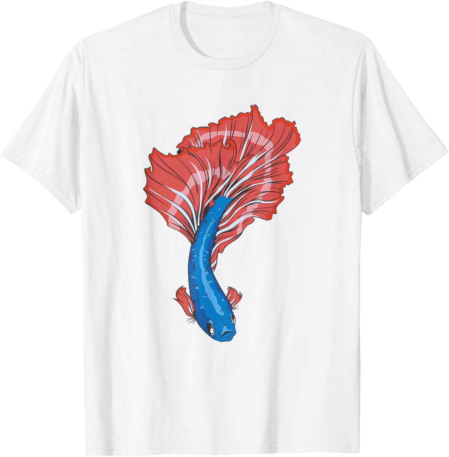 Betta Fish Swimming Fishes T-Shirt - T-Shirt | White