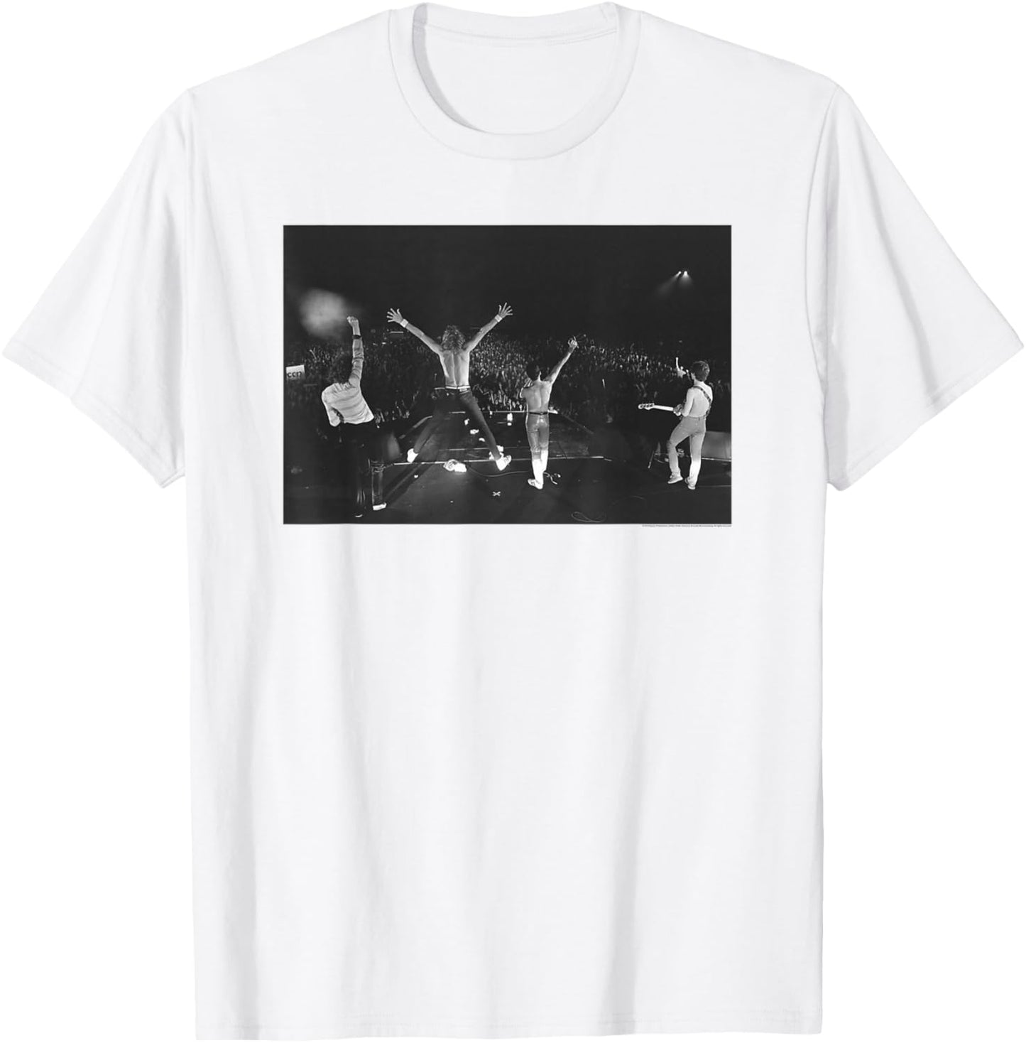 Queen Official Band Promo B&W Vintage Photo T-Shirt - T-Shirt | White