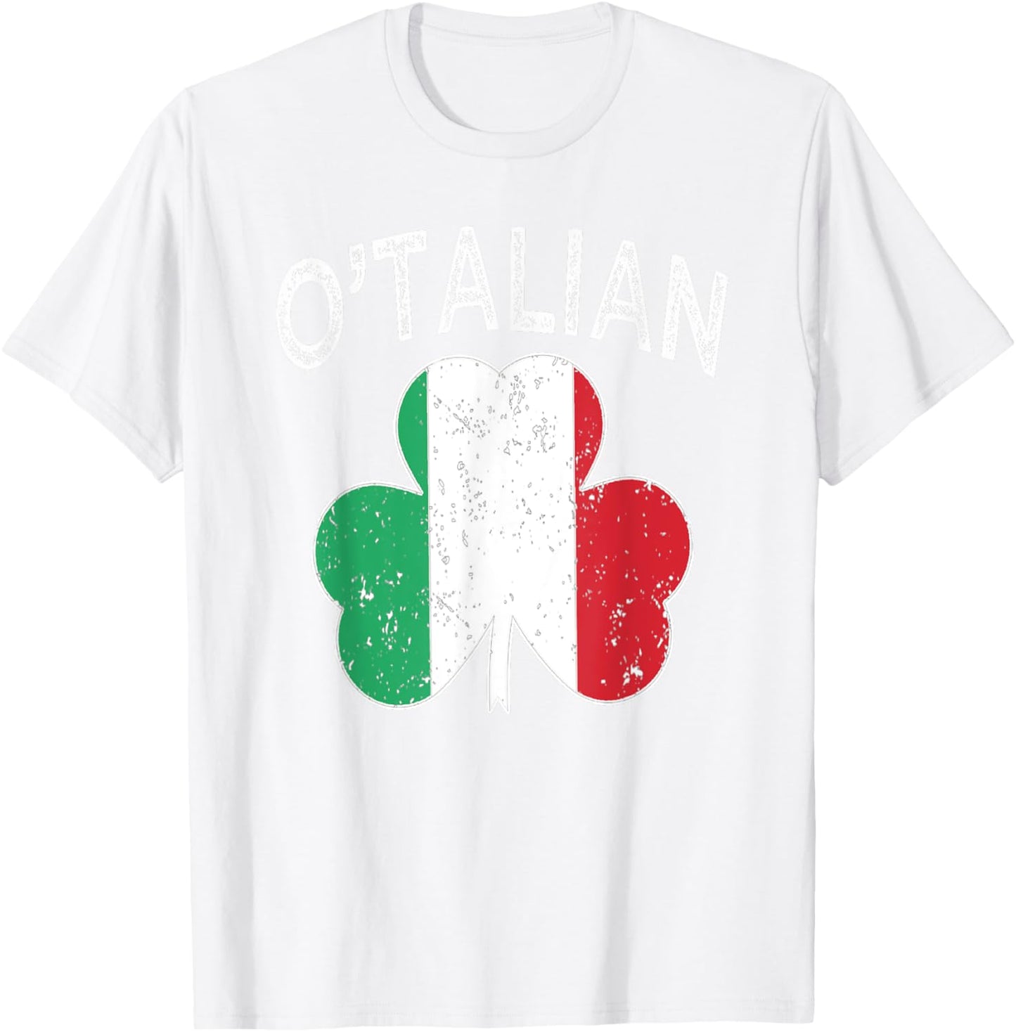 O'talian Italian St patrick's day Italia Flag Shamrock Men T-Shirt - T-Shirt | White