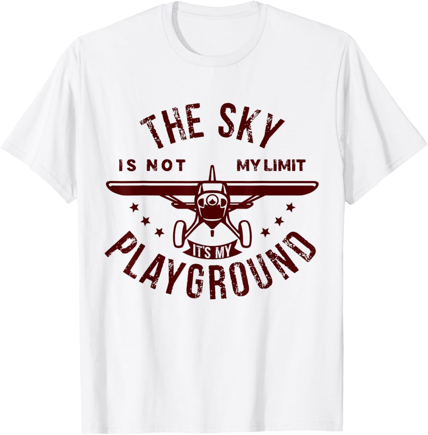 The Sky Is Not My Limit It's My Playground, Adult Pilot T-Shirt - T-Shirt | White