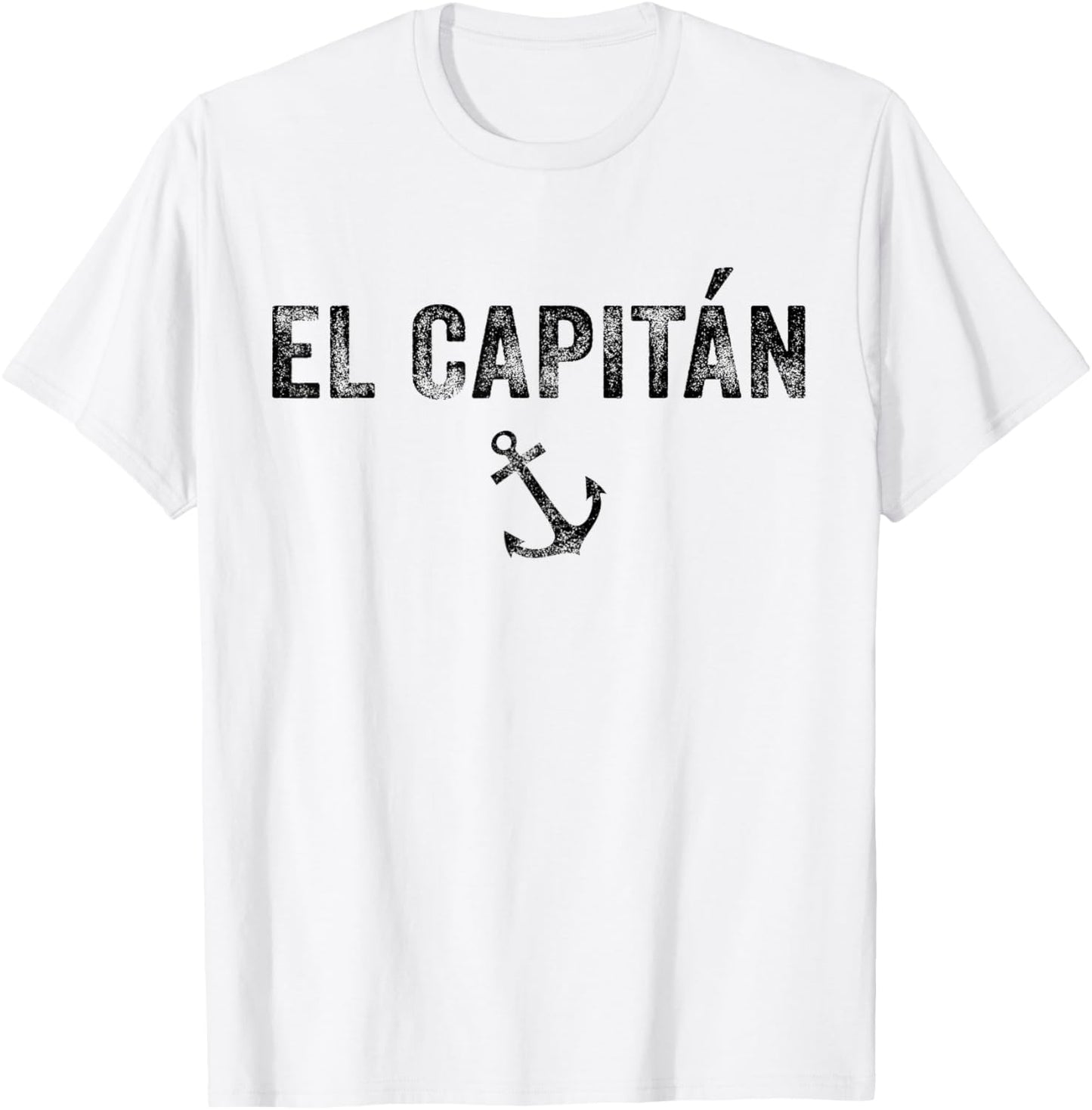El Capitan Captain Anchor Boat Sail Sailing Funny Vintage T-Shirt - T-Shirt | White