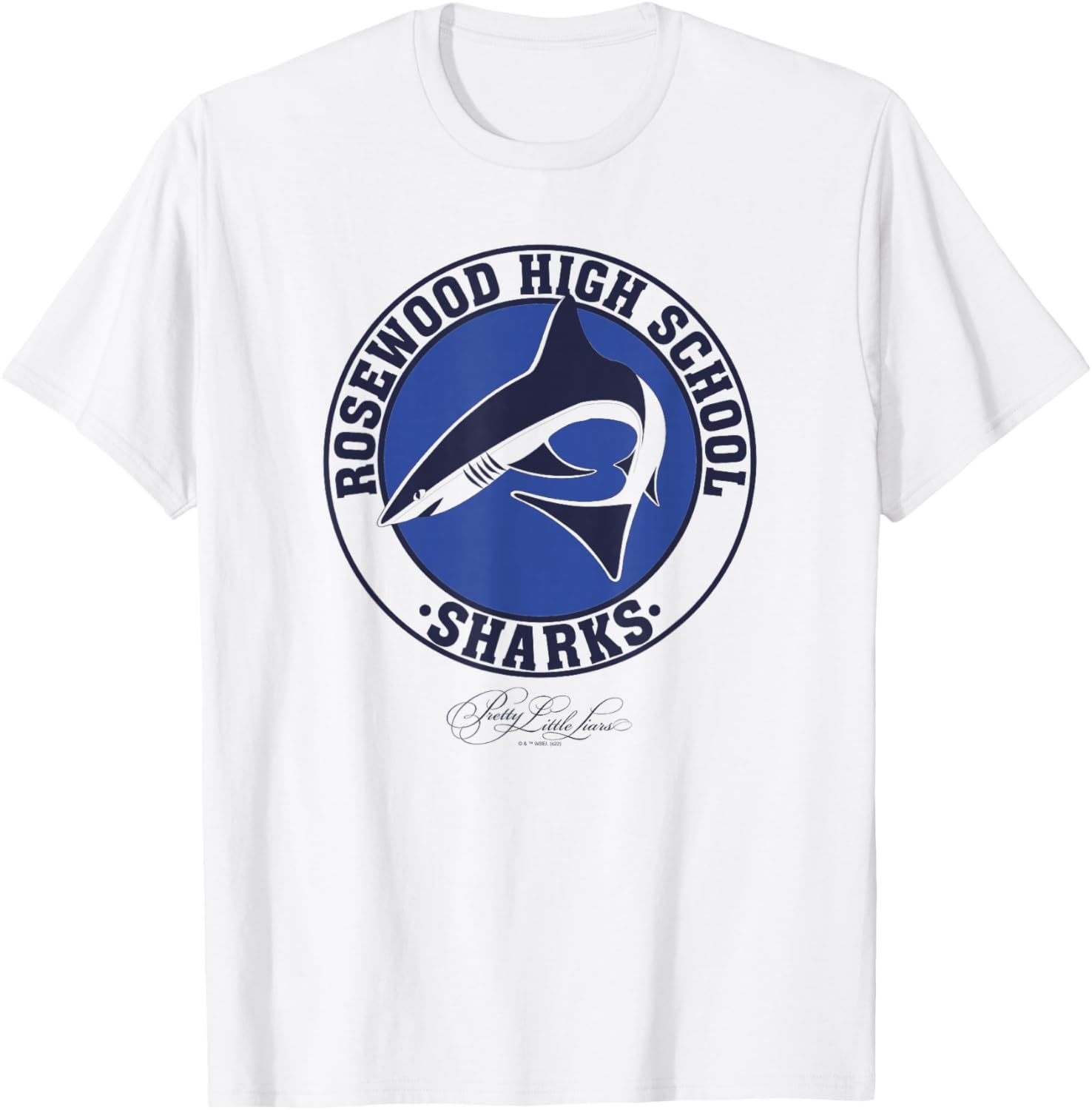 Pretty Little Liars Rosewood High School Sharks Collegiate T-Shirt - T-Shirt | White