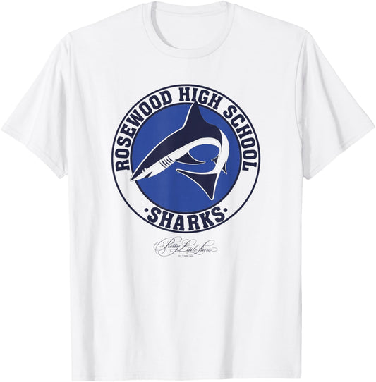Pretty Little Liars Rosewood High School Sharks Collegiate T-Shirt - T-Shirt | White
