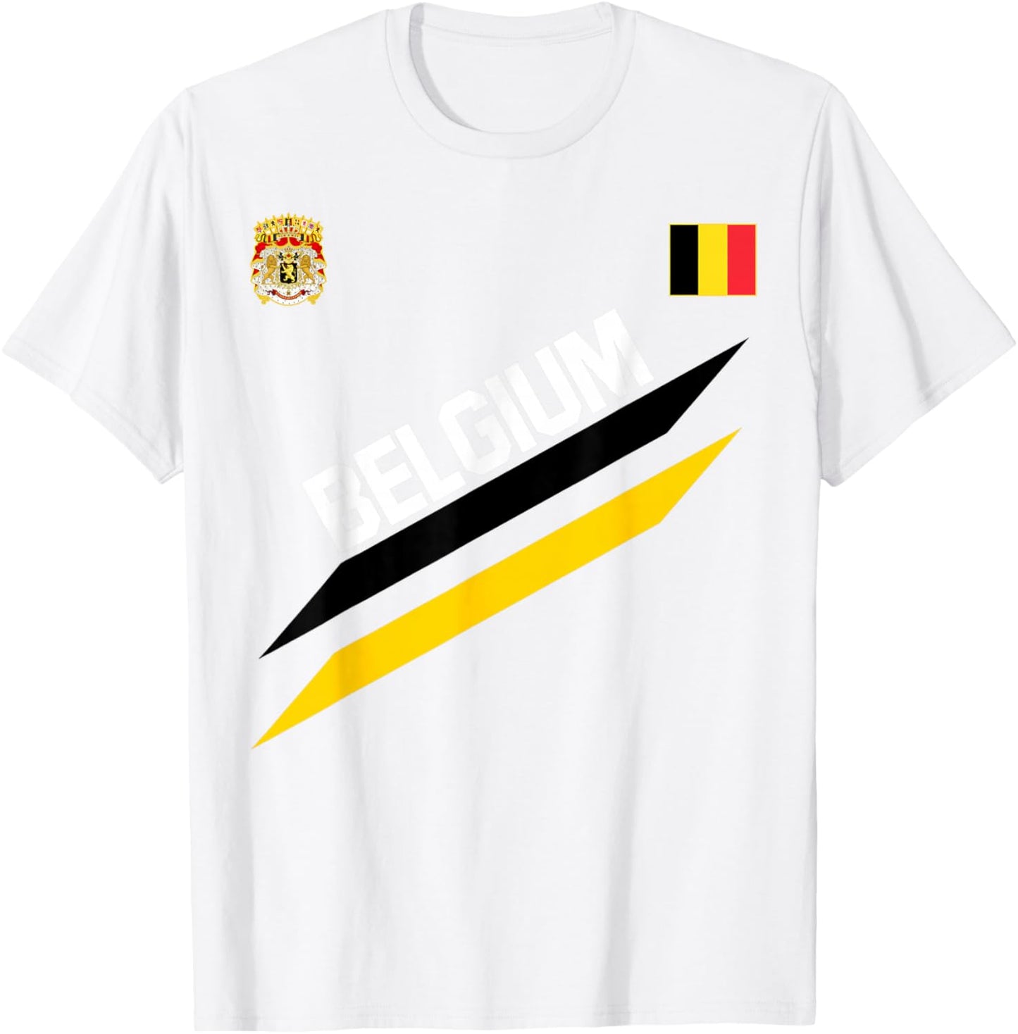 Belgian Football Soccer Ball Travel Jersey Allez La Belgique T-Shirt - T-Shirt | White