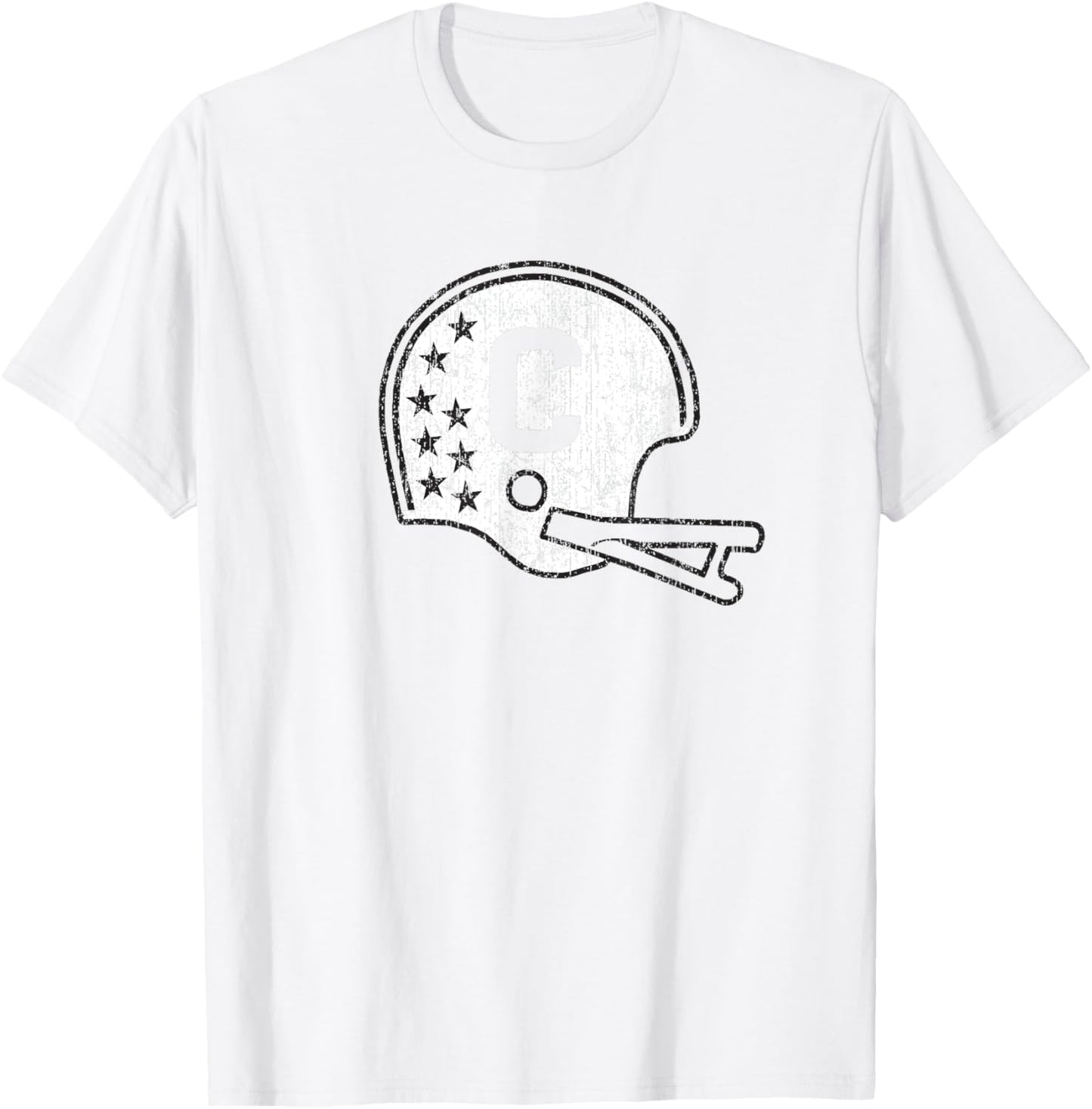 Southlake Carroll Dragons Retro Helmet T-Shirt - T-Shirt | White