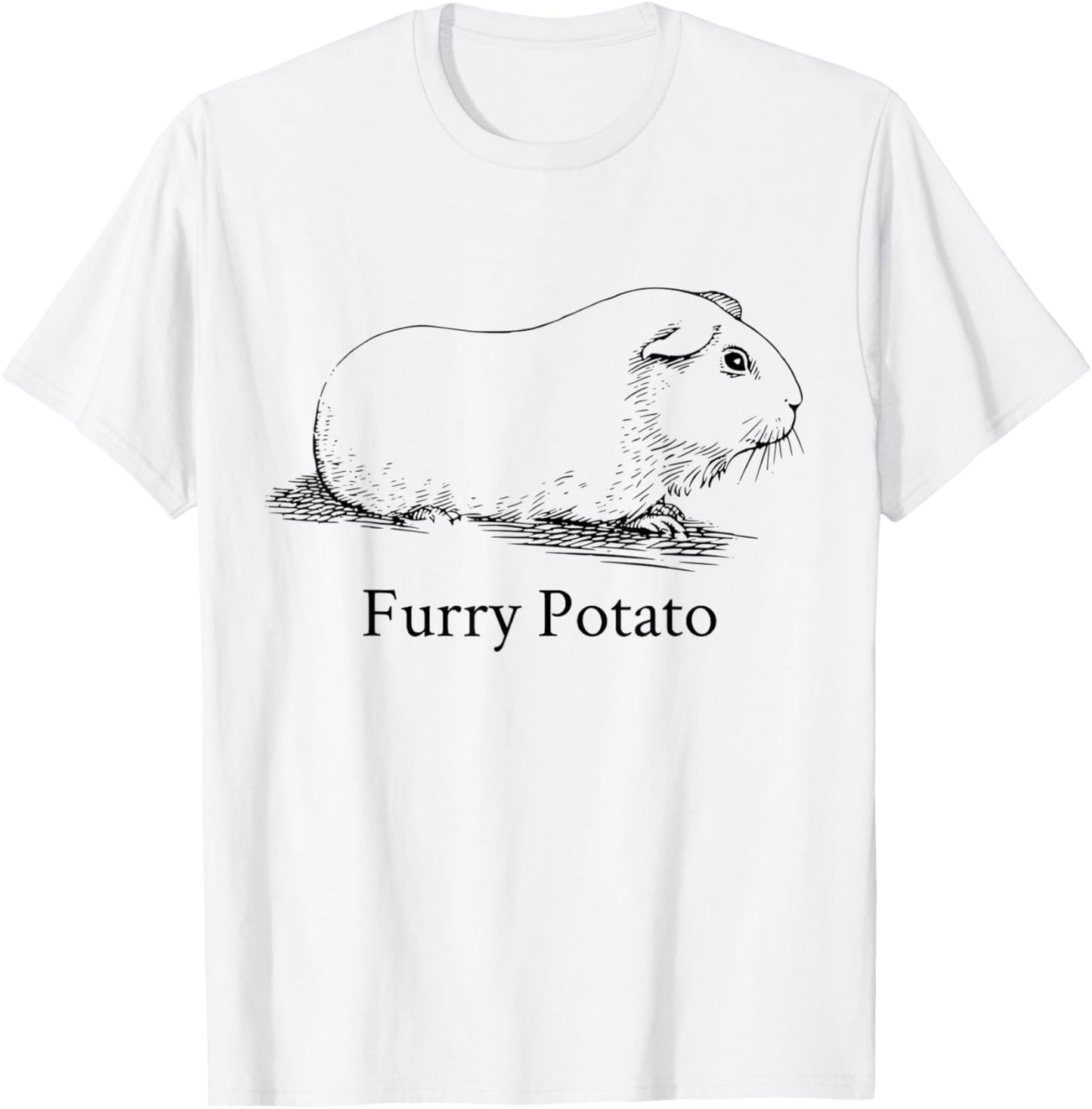 Funny Guinea Pig Furry Potato Wrong Animal Name Stupid Joke T-Shirt - T-Shirt | White