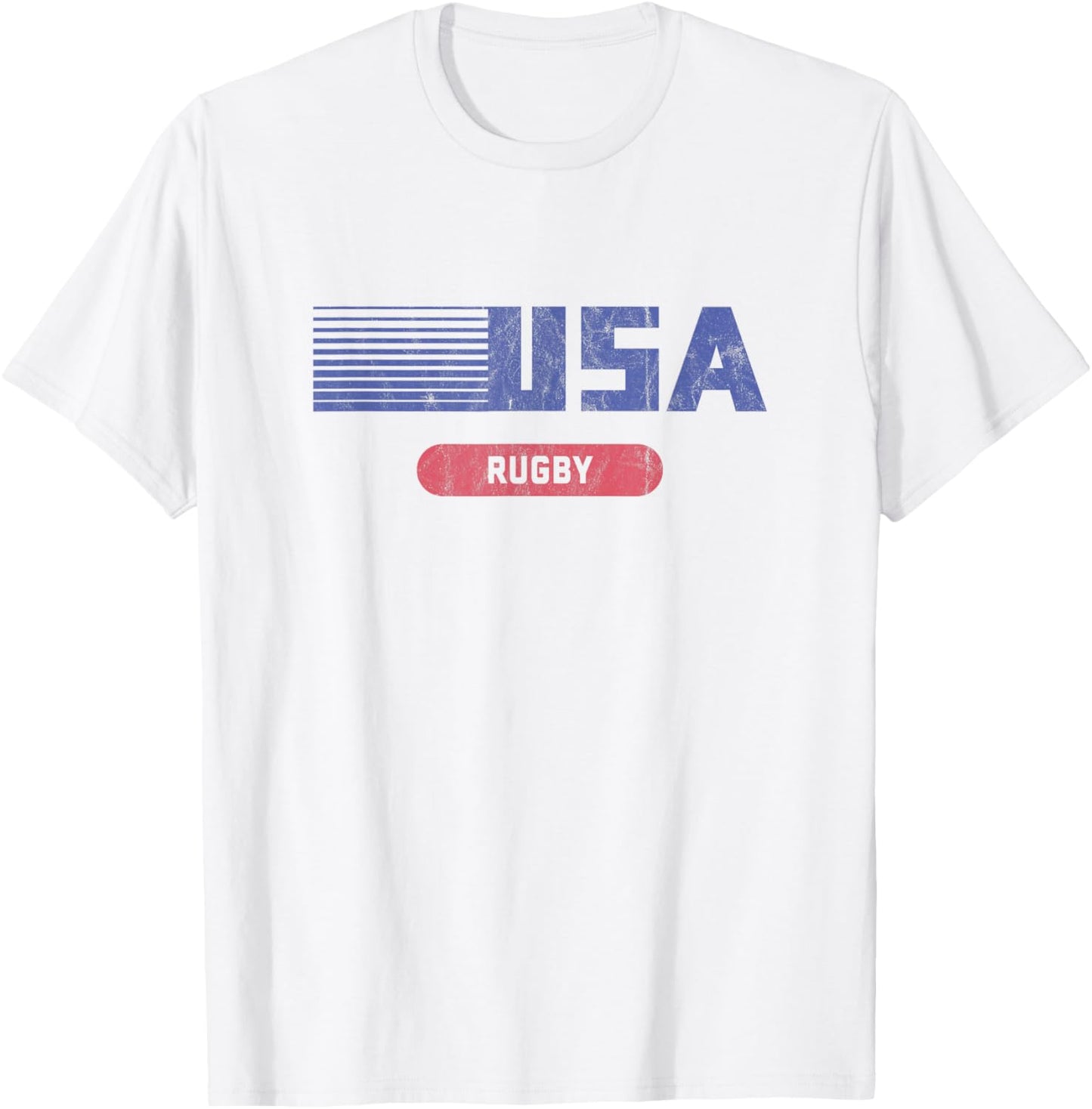 Retro USA 2020 Team American Rugby Vintage T-Shirt - T-Shirt | White