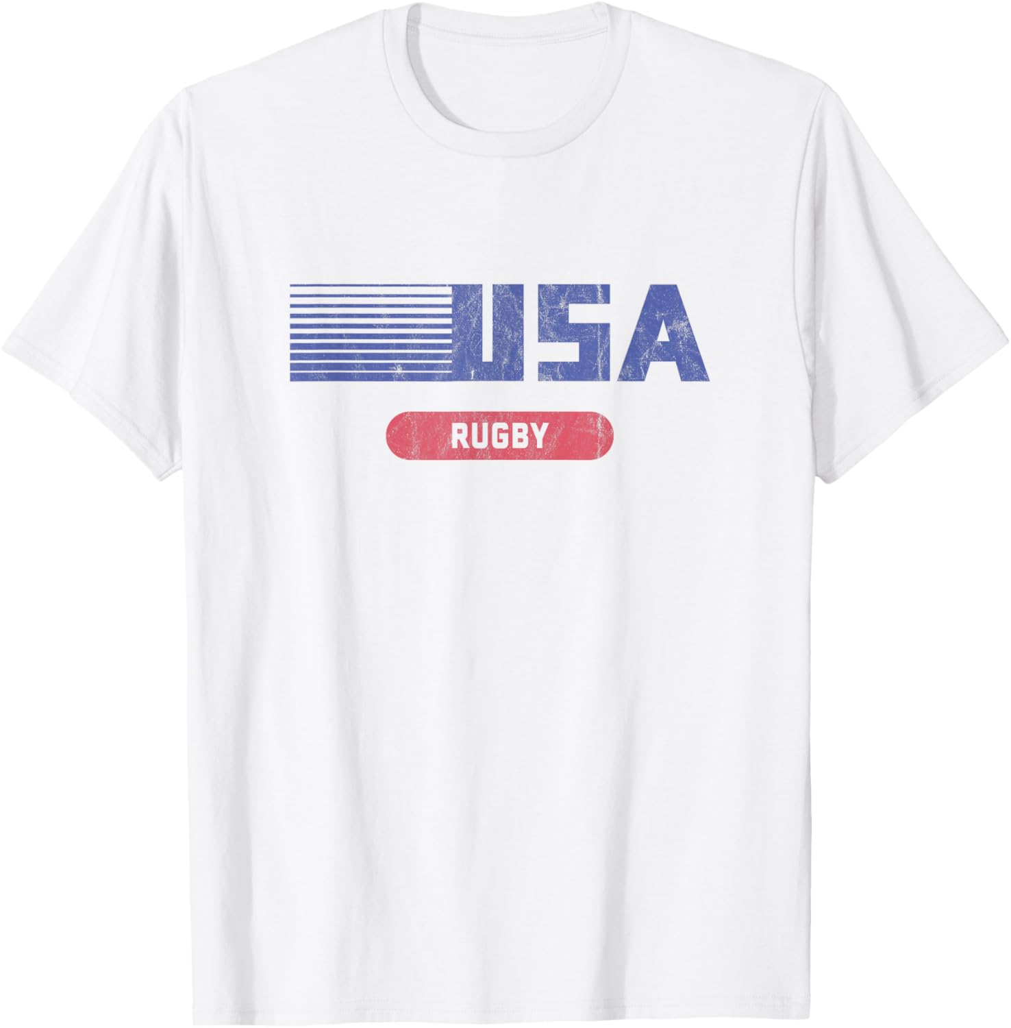 Retro USA 2020 Team American Rugby Vintage T-Shirt - T-Shirt | White