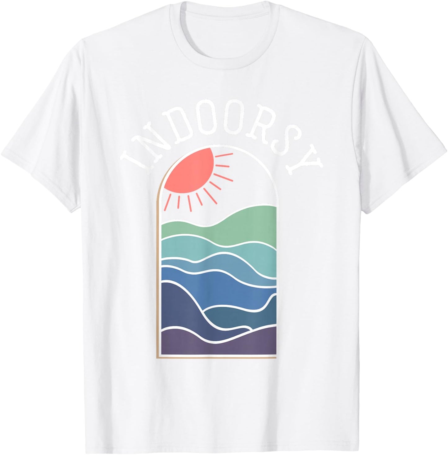 Indoorsy Shirt Women, Ironic, Indoorsy Outdoorsy T-Shirt - T-Shirt | White