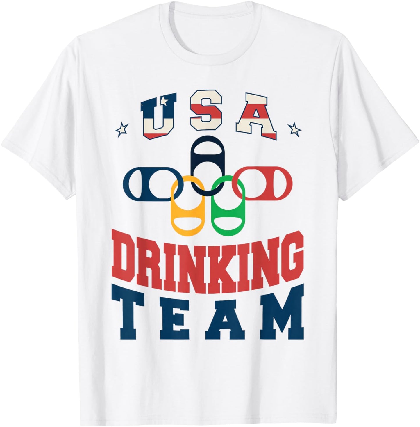 Merica Funny USA Drinking Team Patriotic USA America T-Shirt - T-Shirt | White