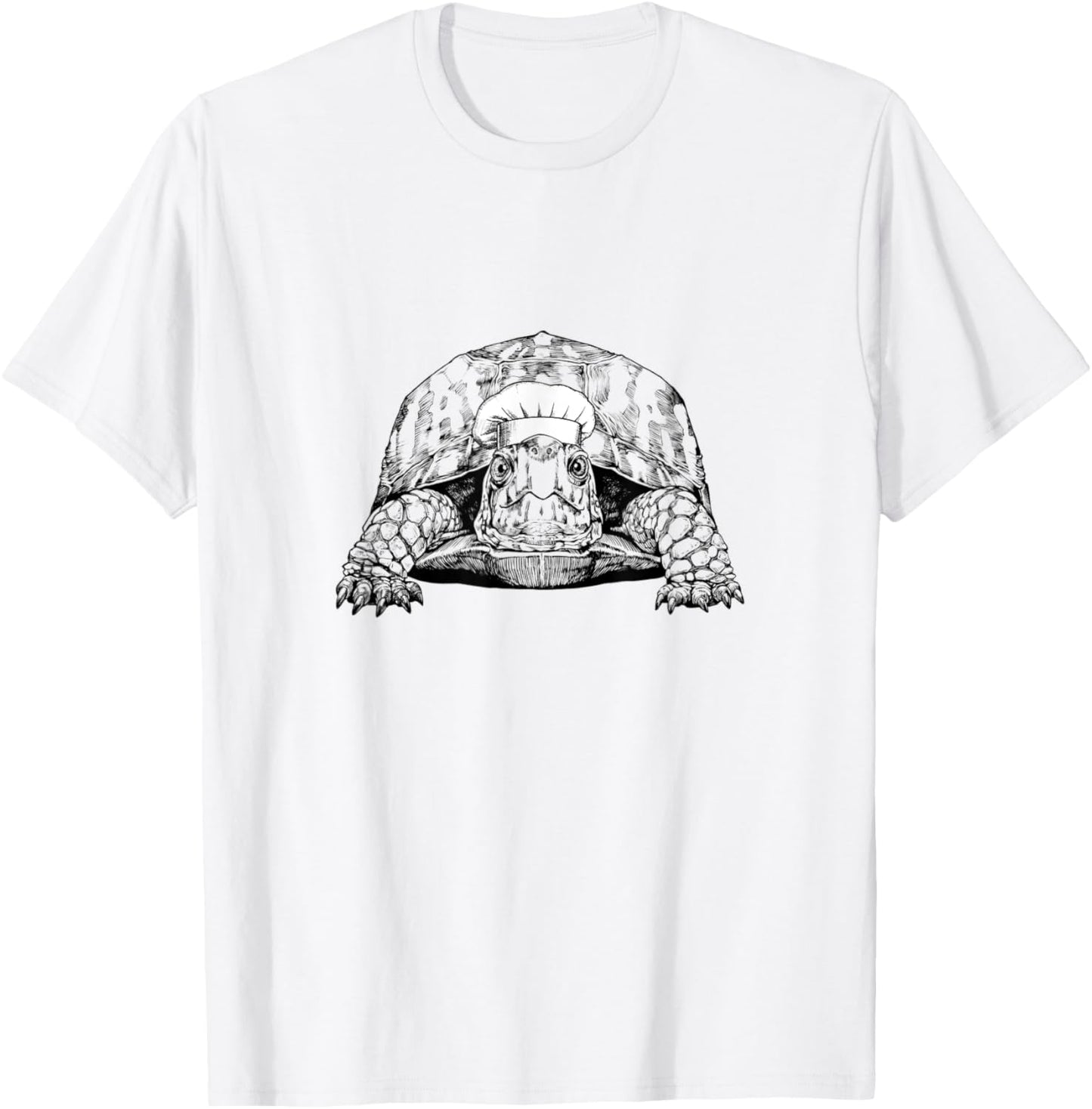 Eastern Box Turtle Animal Chef Funny Cooking Cook T-Shirt - T-Shirt | White