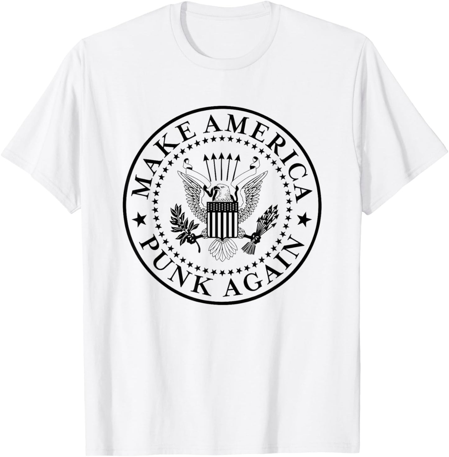 Make America Punk Again Distressed Rock Flag Punk Rocker 80s T-Shirt - T-Shirt | White