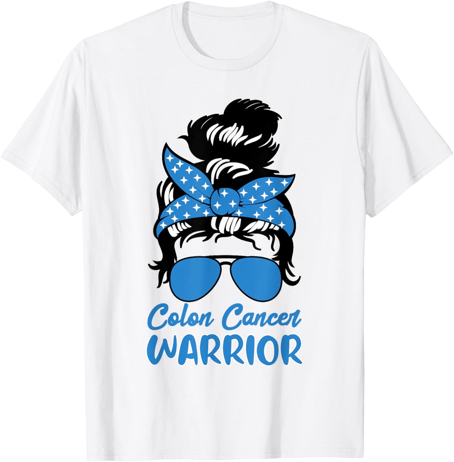 Colon Cancer Warrior Awareness Survivors Fighters T-Shirt - T-Shirt | White