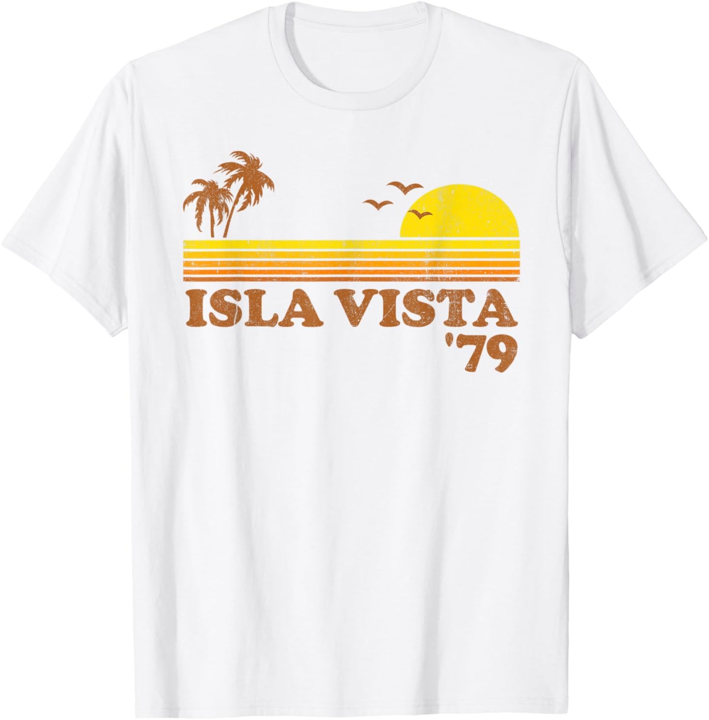 Vintage Isla Vista Beach California Retro Sunset 70's Gift Women Kids T-Shirt - T-Shirt | White