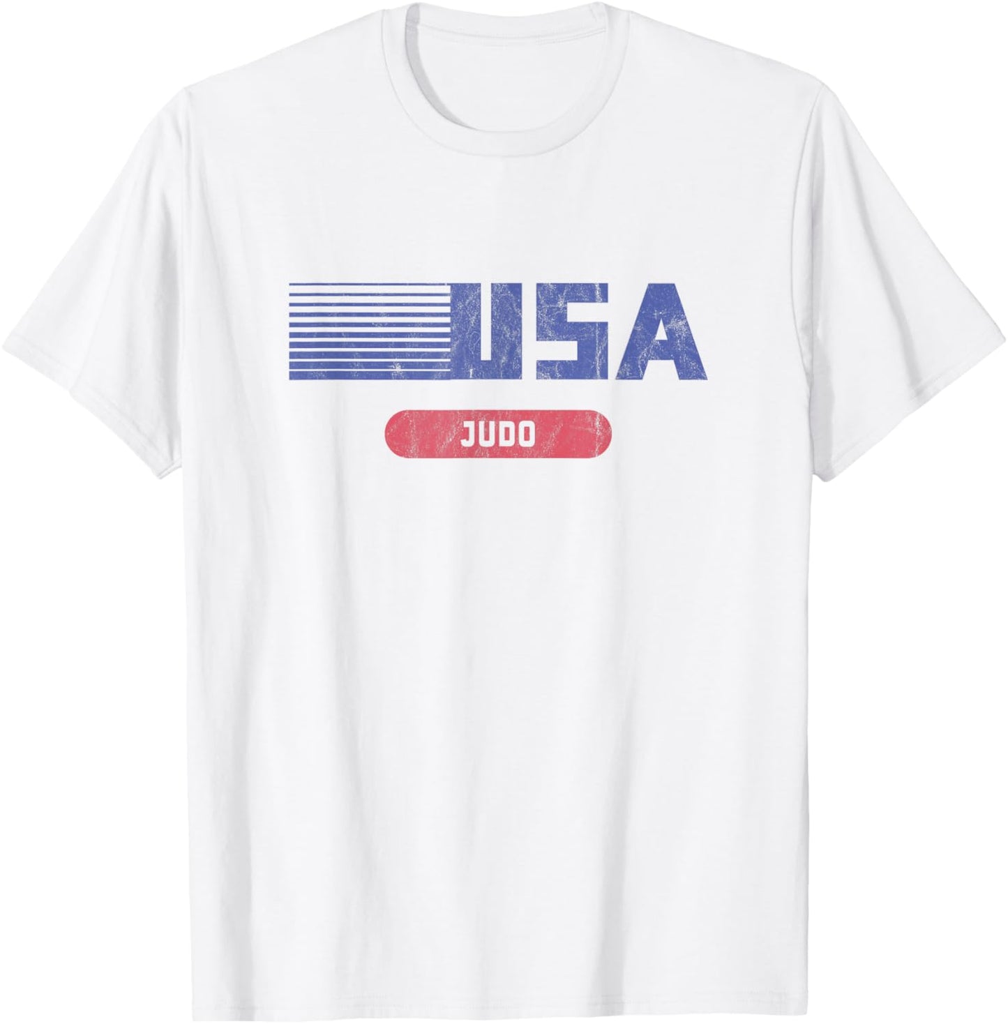 Retro USA 2020 Team American Judo Vintage T-Shirt - T-Shirt | White