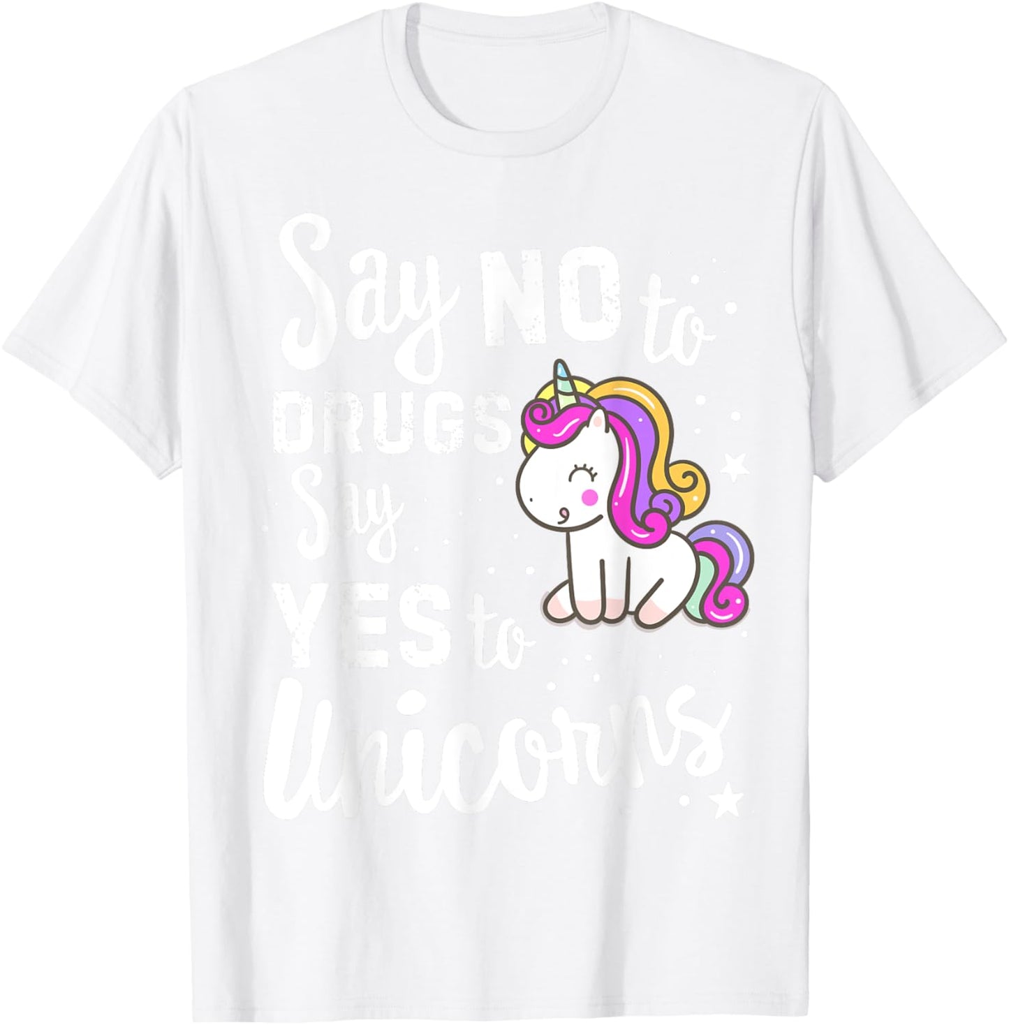 Red Ribbon Week Say No To Say Yes To Unicorns Unicorn T-Shirt - T-Shirt | White