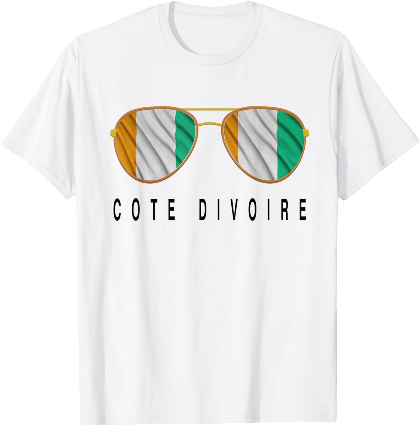 Ivory Coast Flag Ivorian Cote dIvoire Pride Sunglasses T-Shirt - T-Shirt | White
