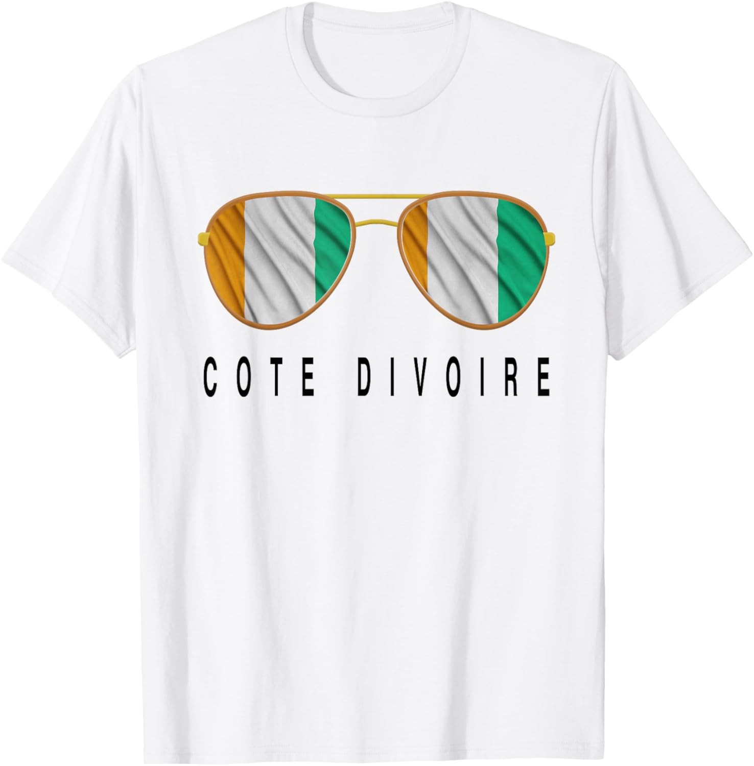 Ivory Coast Flag Ivorian Cote dIvoire Pride Sunglasses T-Shirt - T-Shirt | White