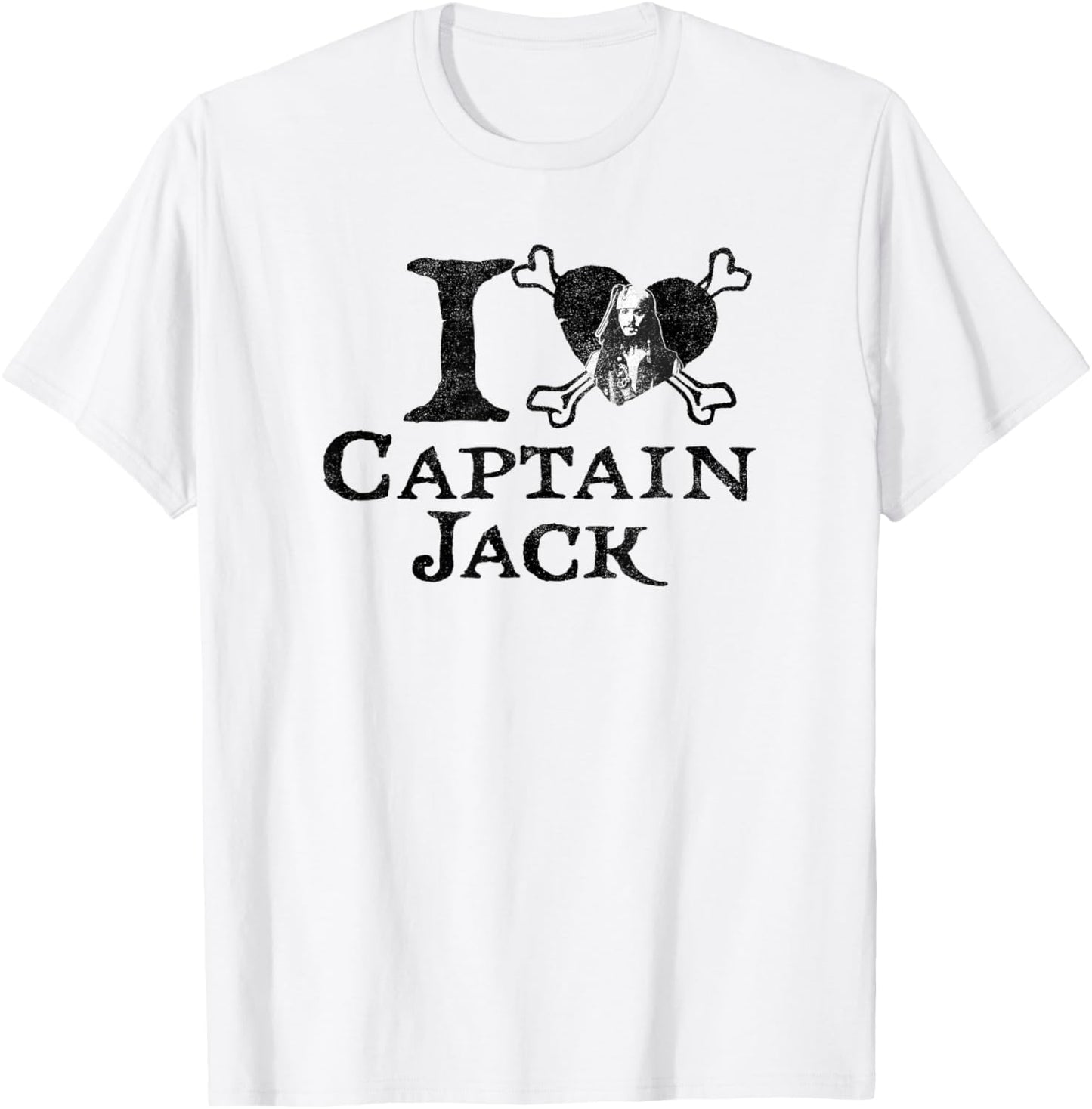 Disney Pirates of The Caribbean I Heart Captain Jack T-Shirt - T-Shirt | White