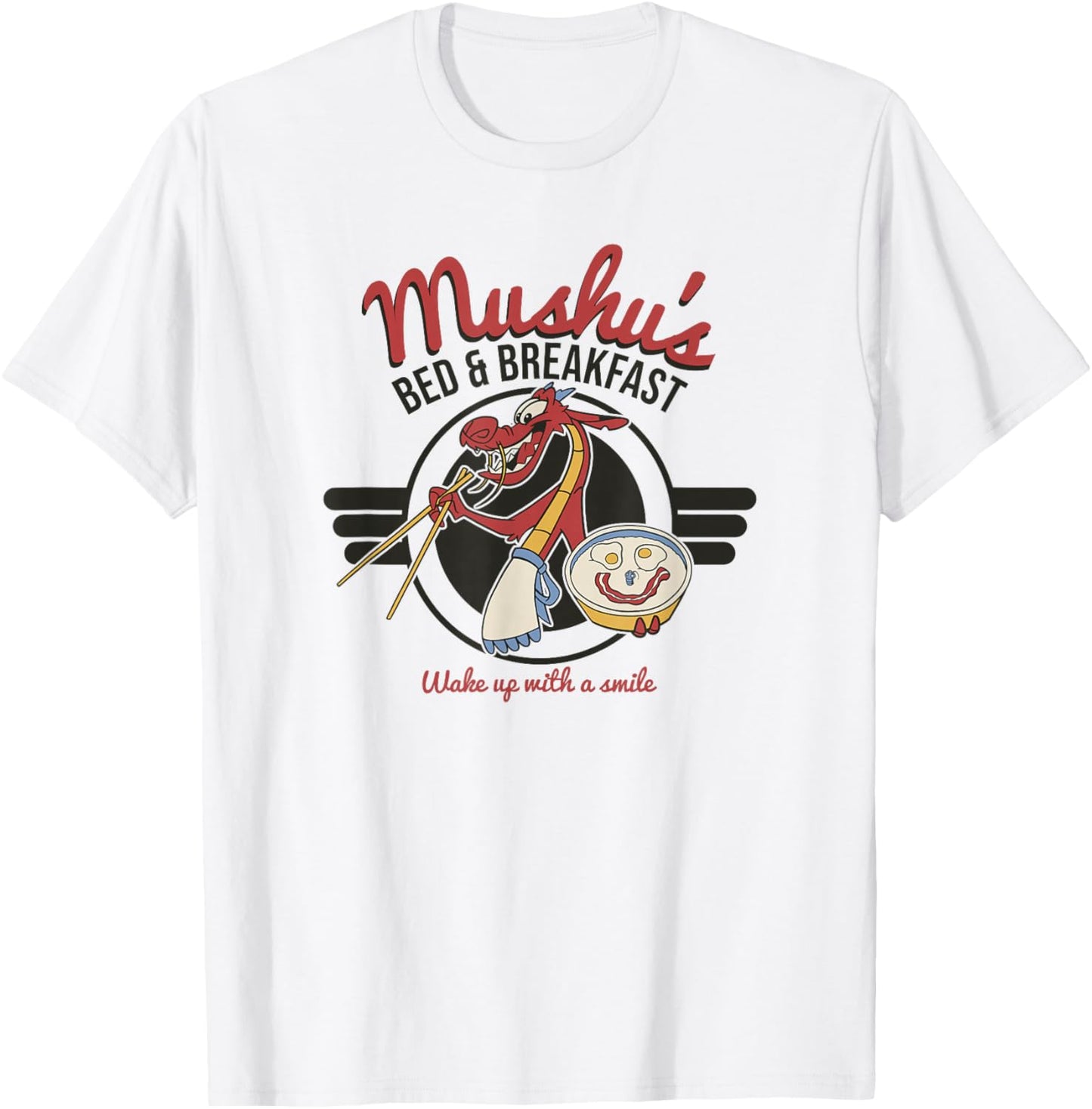 Disney Mulan Mushu's Bed & Breakfast Poster Small T-Shirt - T-Shirt | White