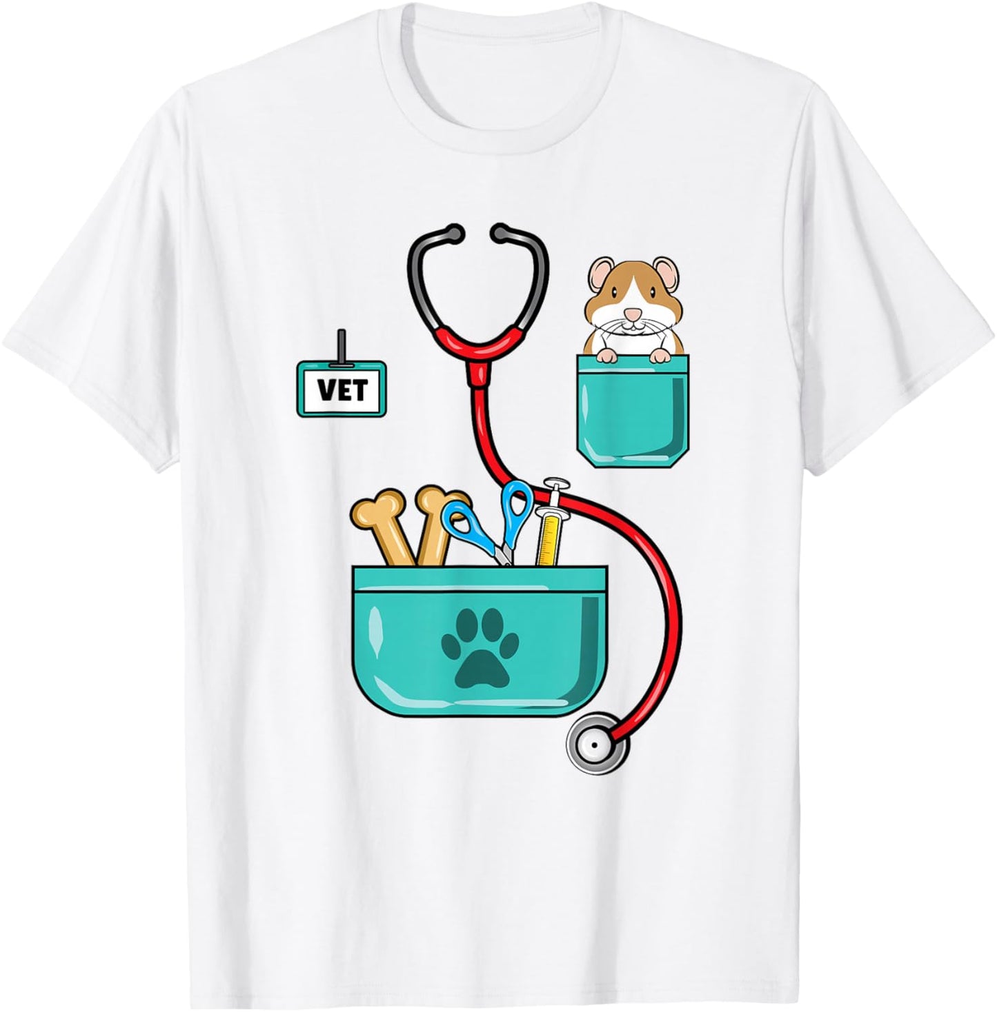 Veterinarian Costume Halloween T-Shirt - T-Shirt | White
