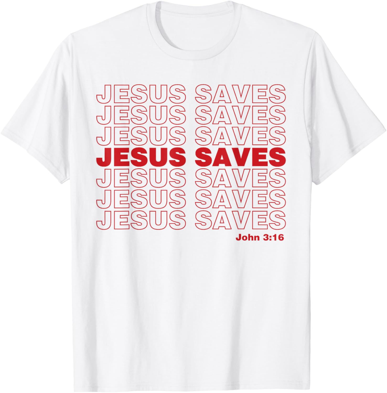 Christian Shirt Faith Gifts - Jesus Saves John 3:16 T-Shirt - T-Shirt | White