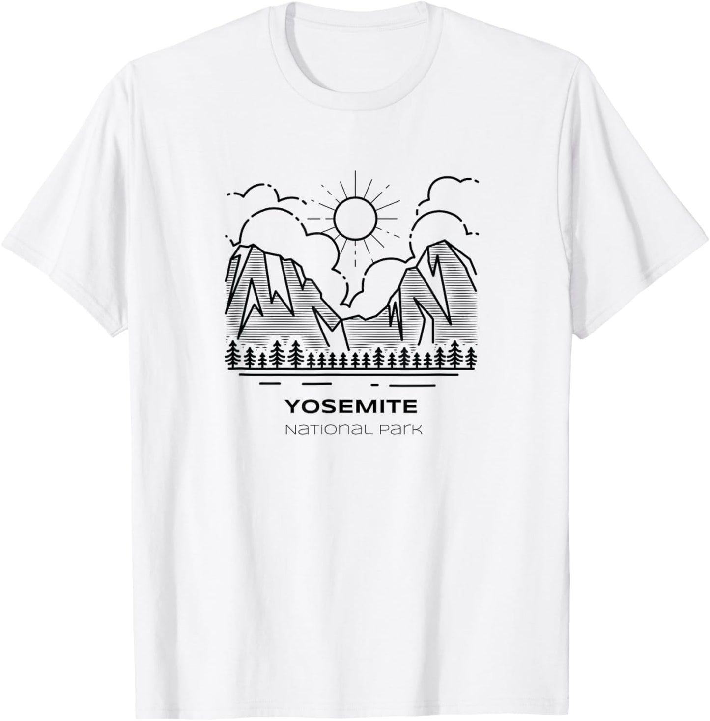 Vintage Yosemite National Park Hike T-Shirt - T-Shirt | White
