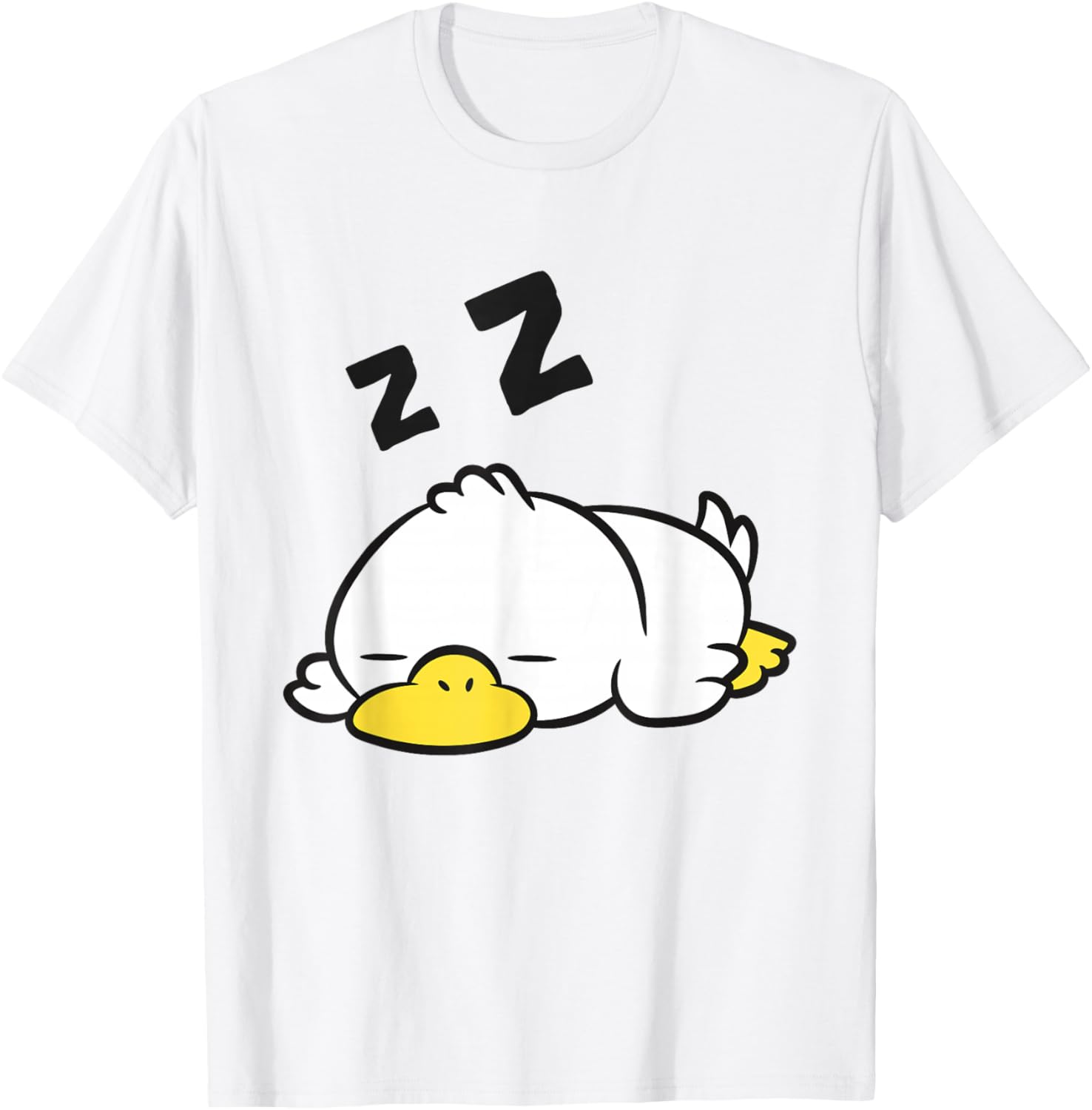 Duck Sleeping Tired Duck Napping Duck T-Shirt - T-Shirt | White