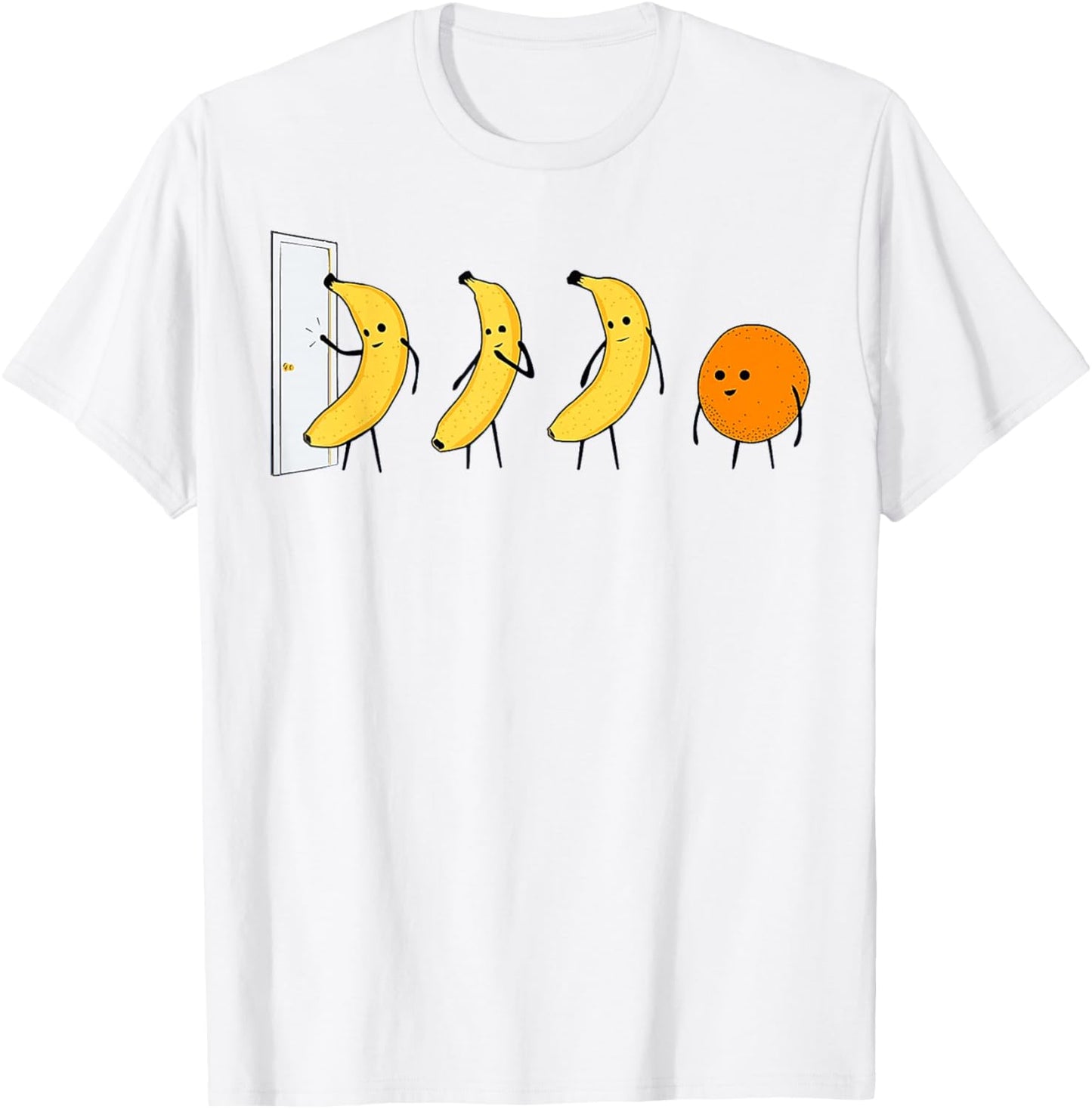 Knock Knock - Who's There - Banana Who's There - Orange T-Shirt - T-Shirt | White