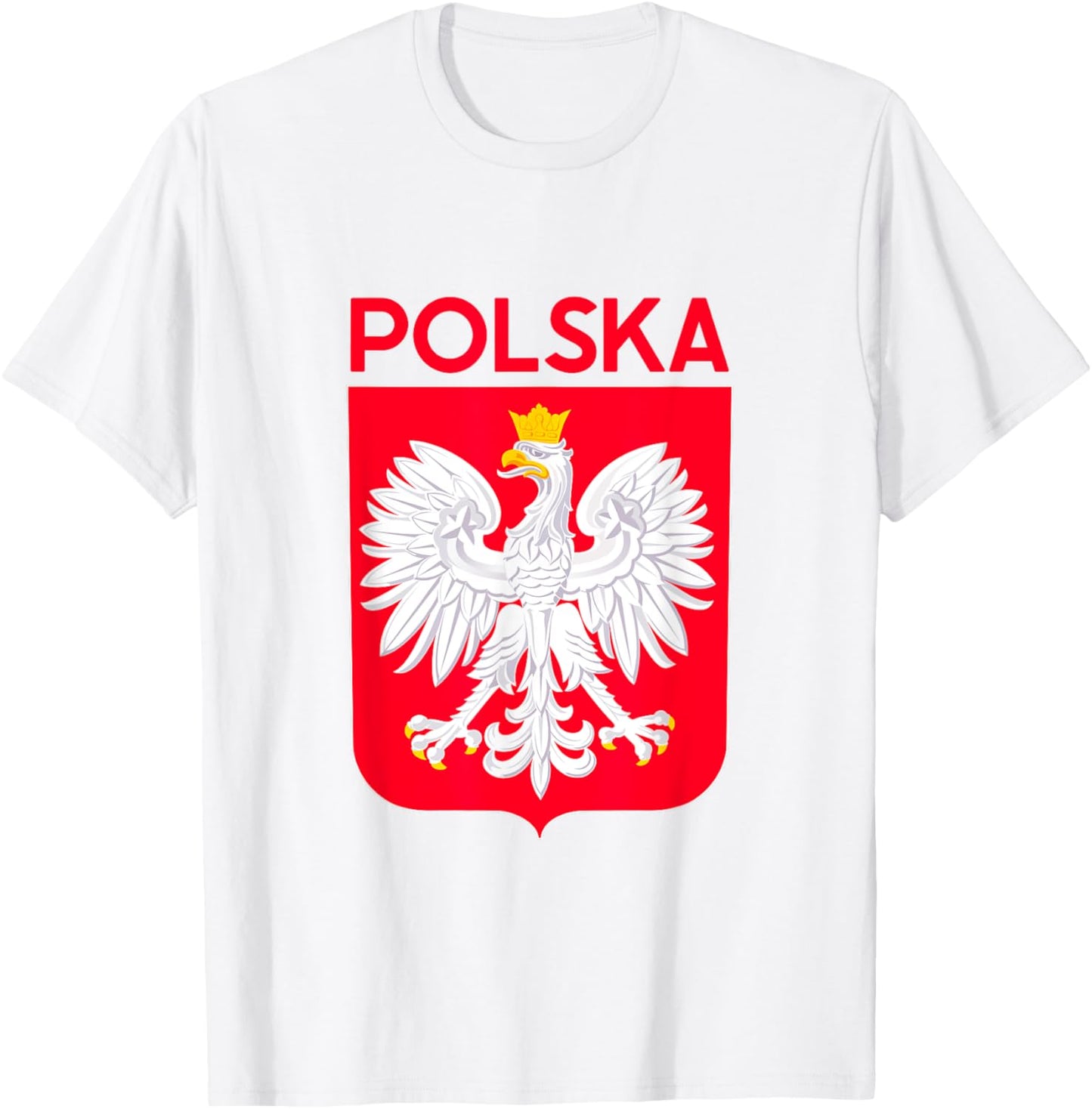 Polska Eagle Emblem Poland Flag Polish Culture Pierogi Gift T-Shirt - T-Shirt | White