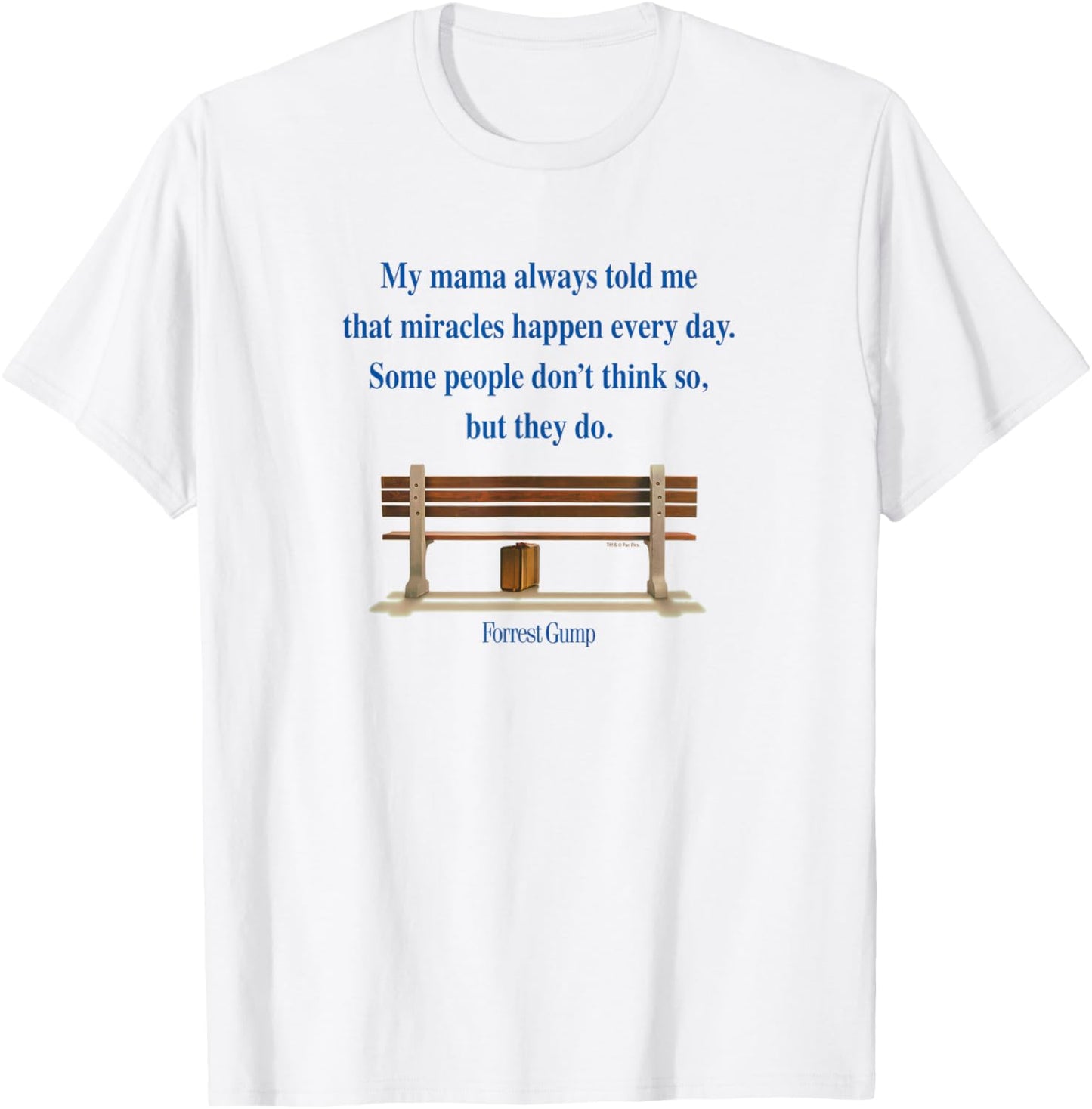 Forrest Gump - Miracles Happen Every Day T-Shirt - T-Shirt | White