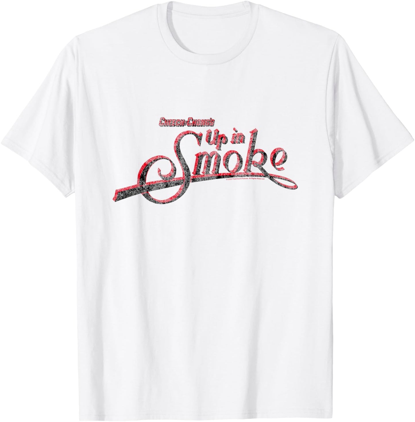 Cheech and Chong's Up in Smoke Distressed Logo T-Shirt - T-Shirt | White