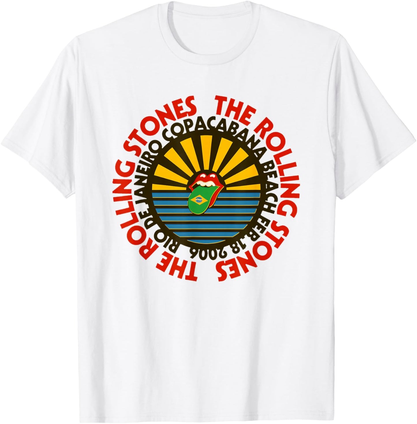 Official Rolling Stones Copacabana Beach T-Shirt - T-Shirt | White