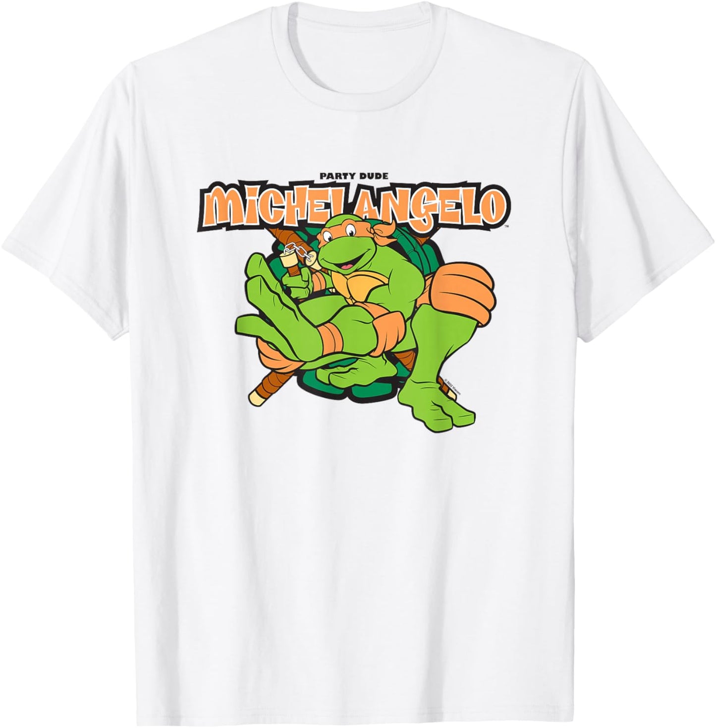 Teenage Mutant Ninja Turtles Party Dude Michelangelo T-Shirt - T-Shirt | White