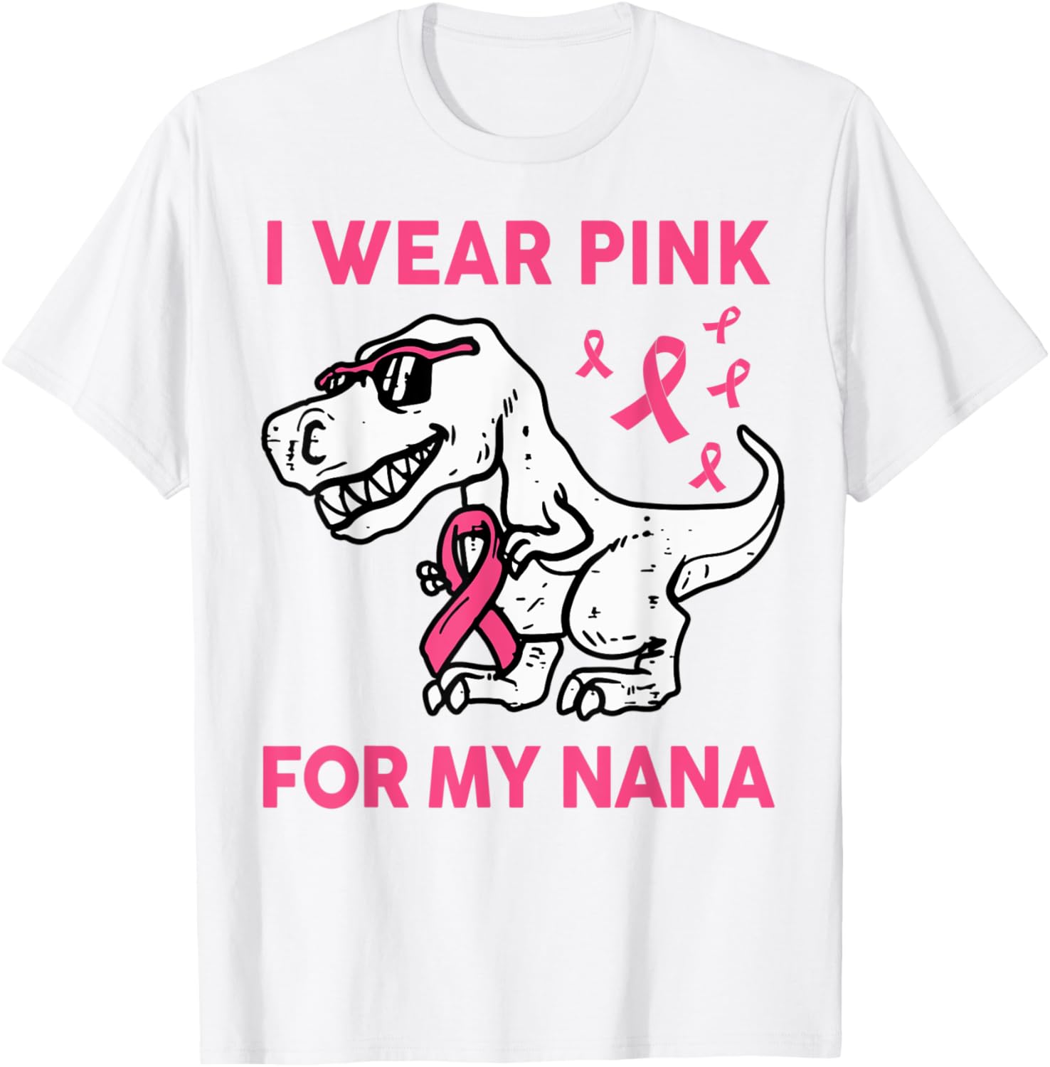 I Wear Pink For My Nana Breast Cancer Awareness Toddler Kids T-Shirt - T-Shirt | White