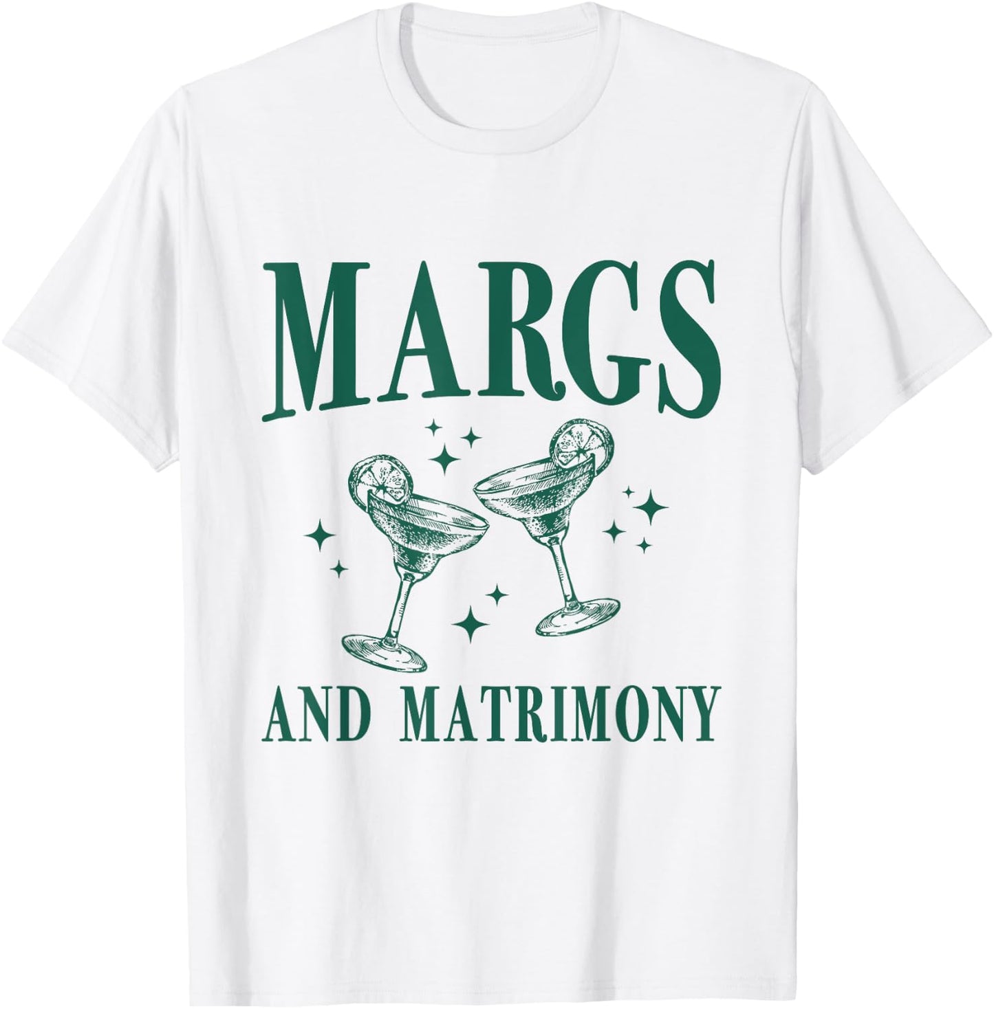 Margs and Matrimony Bachelorette Party Margarita Bach T-Shirt - T-Shirt | White