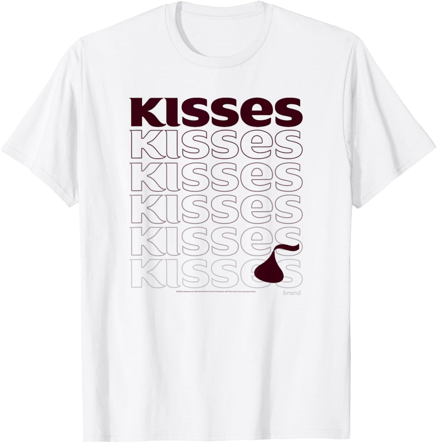 Hershey's Kisses Chocolate Name Stack T-Shirt - T-Shirt | White