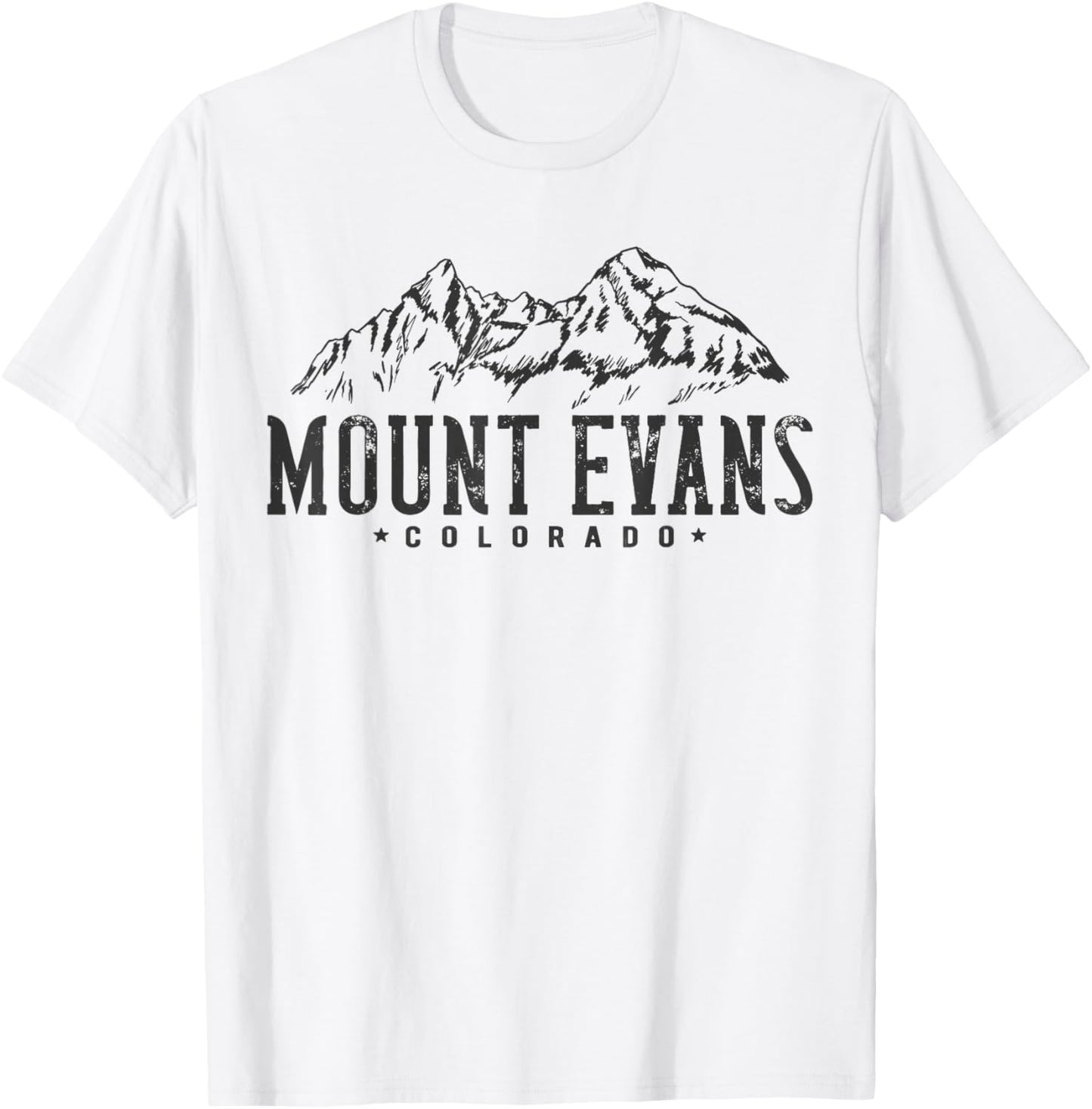 Mount Evans Mountain I Mountains Mt. Evans Colorado T-Shirt - T-Shirt | White