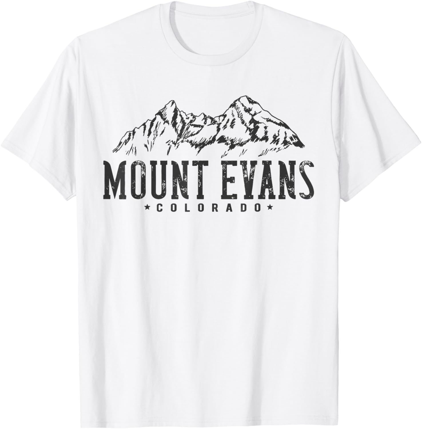 Mount Evans Mountain I Mountains Mt. Evans Colorado T-Shirt - T-Shirt | White