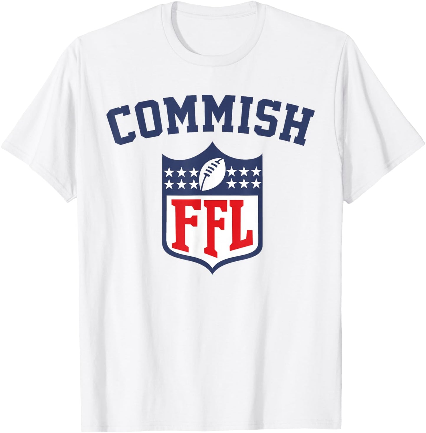 Commish Fantasy Football Commissioner T-Shirt - T-Shirt | White