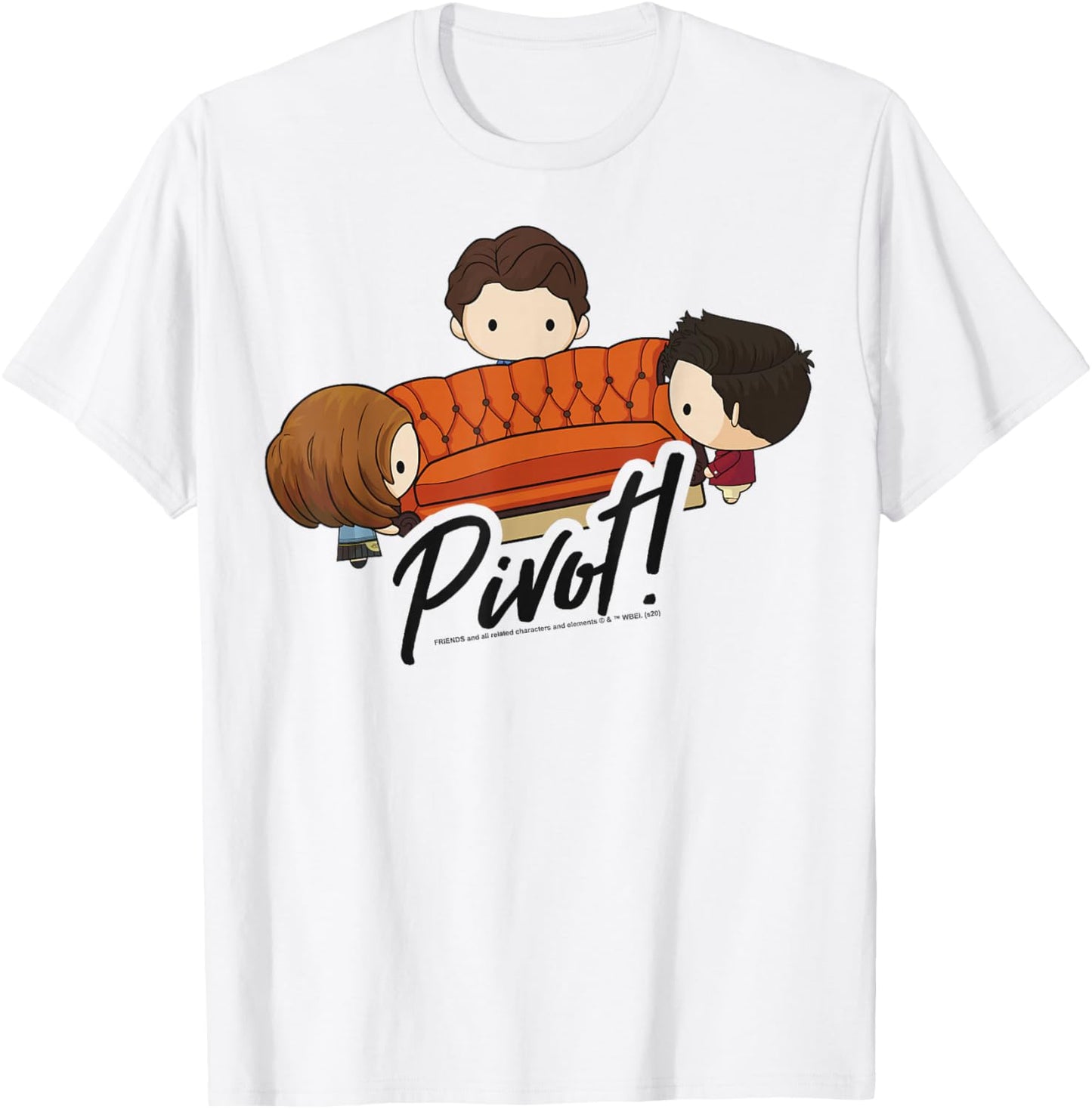 Friends Chibi Pivot T-Shirt - T-Shirt | White
