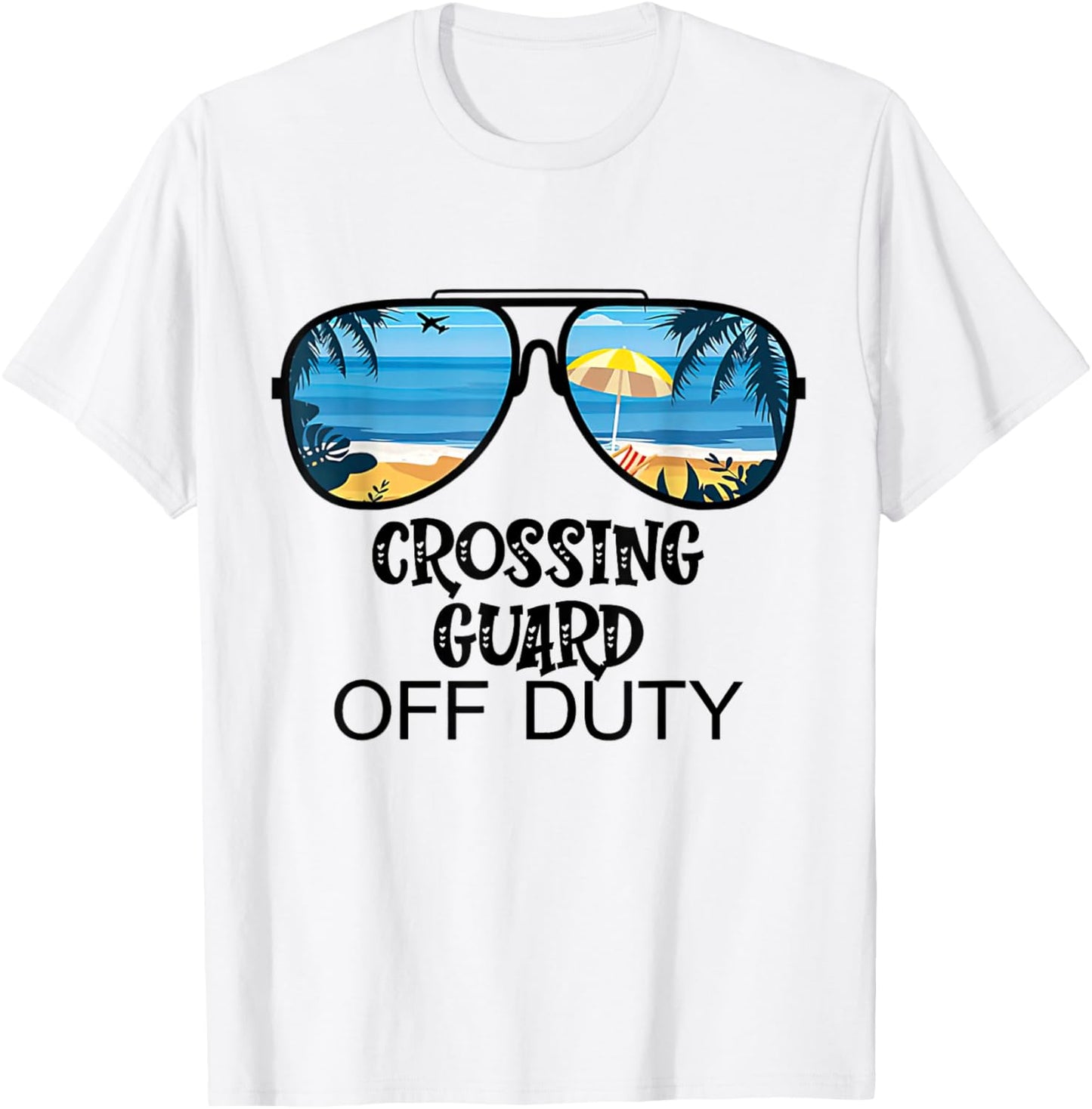 Teacher Off Duty Hello Summer Crossing Guard Glasses Hawaii Men Women Kids T-Shirt - T-Shirt | White